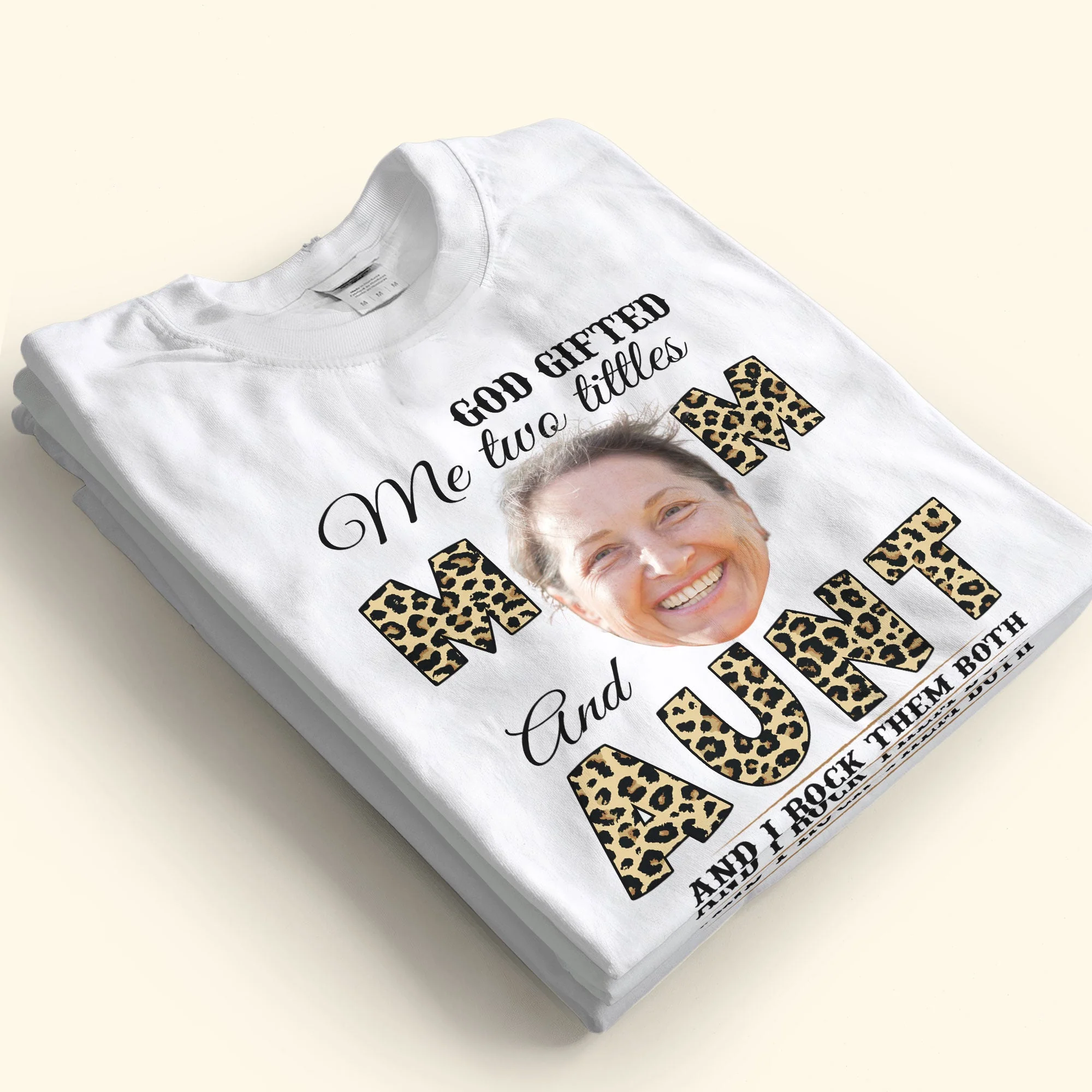 Custom Photo God Gifted Me Two Titles - Personalized Photo Shirt - Image 6