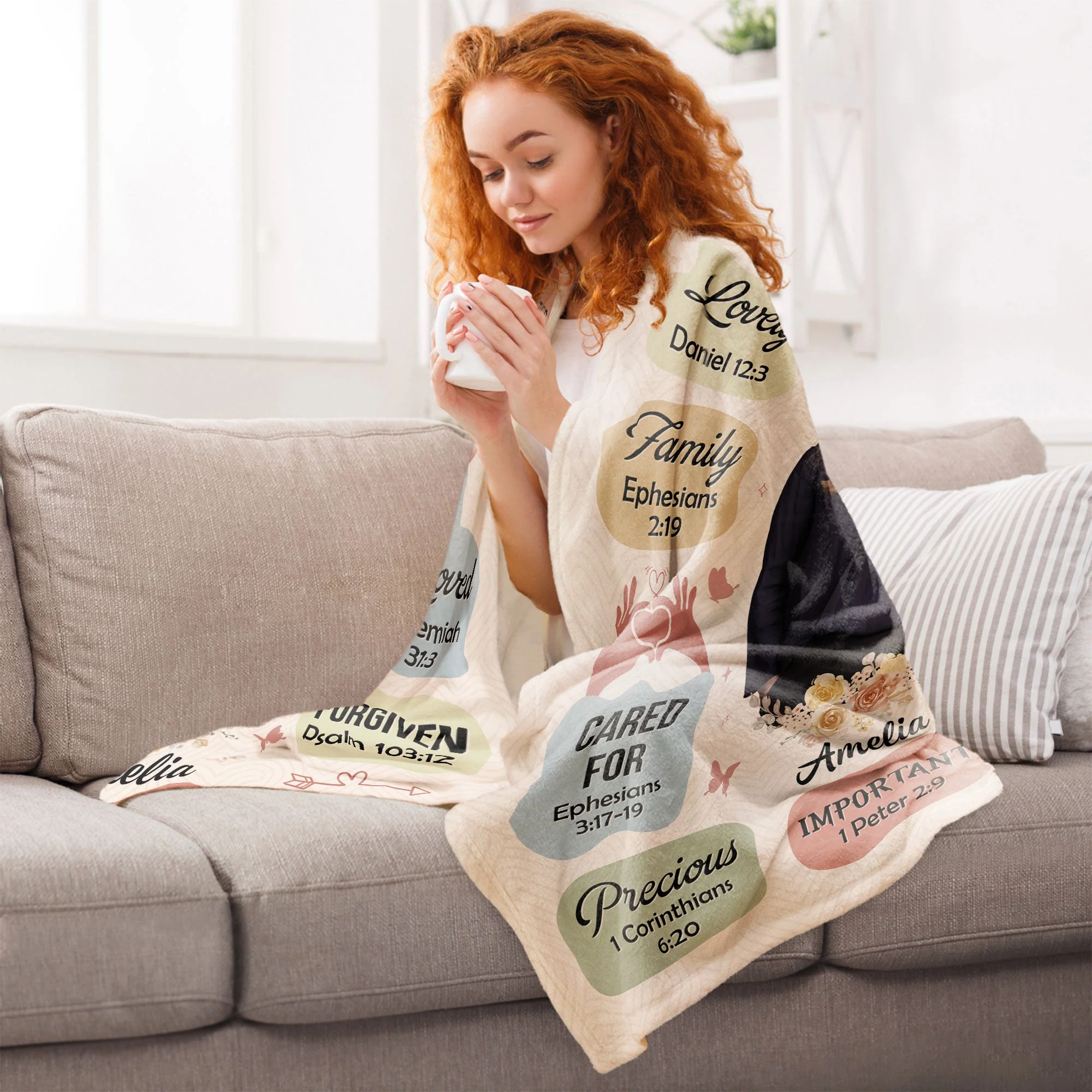 Custom Photo God Says I Am - Personalized Photo Blanket - Image 7