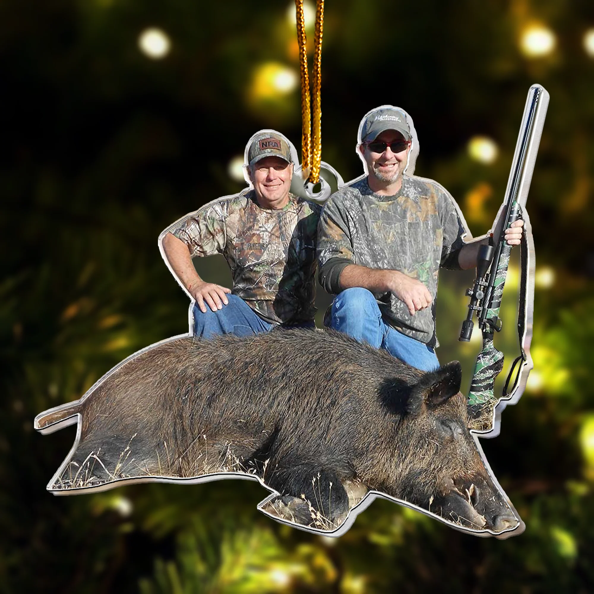 Custom Photo Hunting Trophy Deer Turkey Hog - Personalized Acrylic Photo Ornament - Image 5