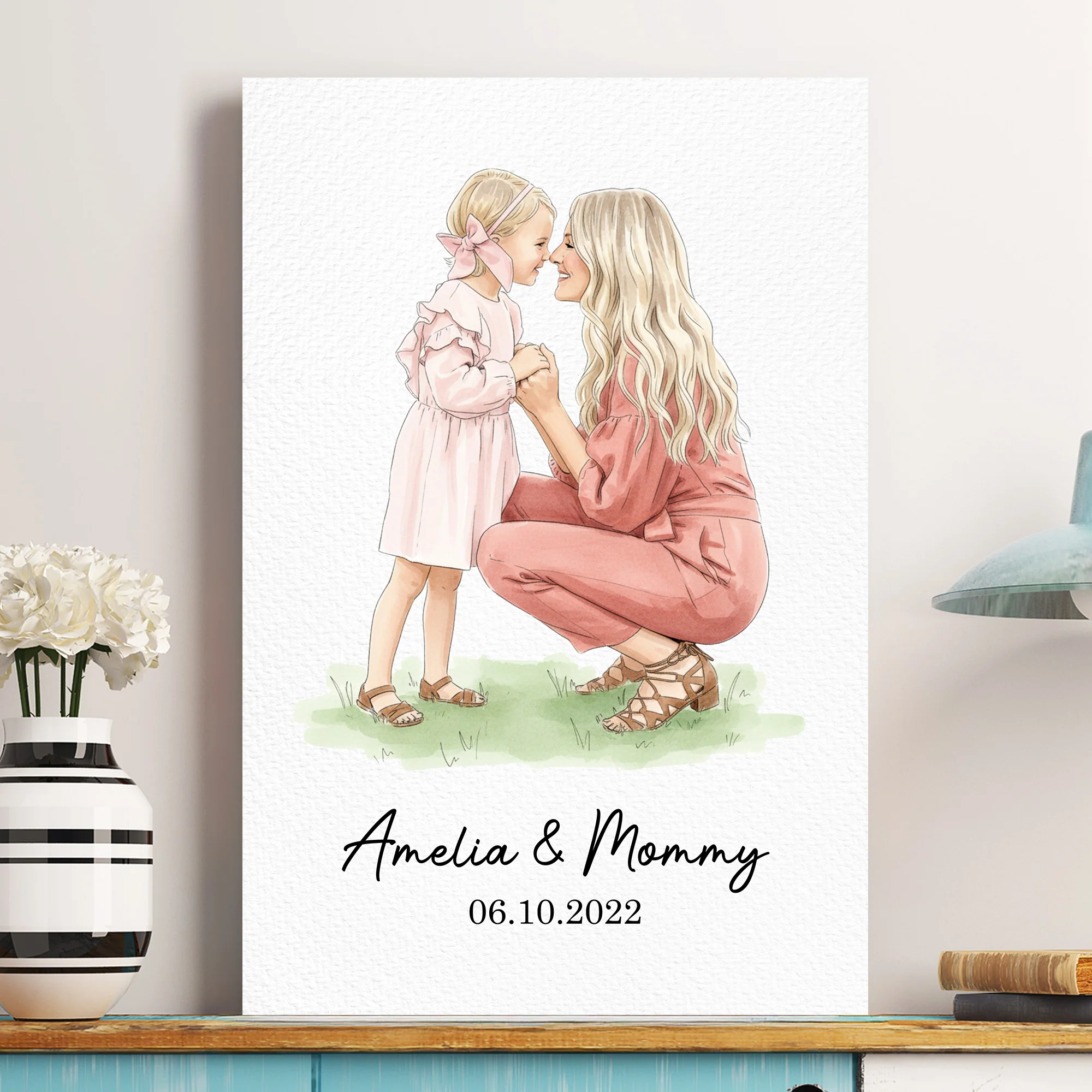 Custom Photo Mommy & Me Mother's Day Gift For Mom, Wife - Personalized Poster - Image 2