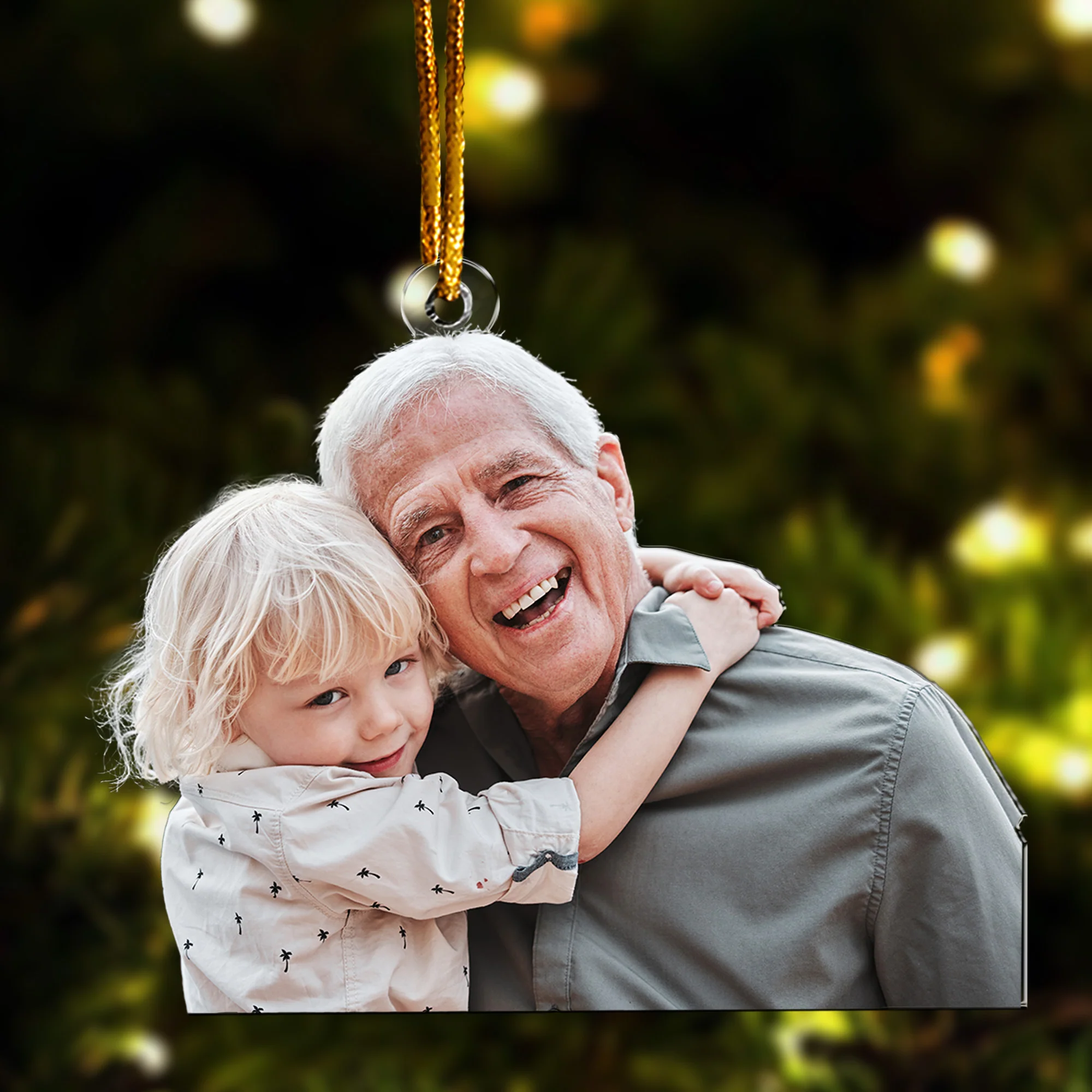 Custom Photo Ornament - Old Friends, Besties, Family, Grandparents Gifts - Personalized Acrylic Photo Ornament - Image 4