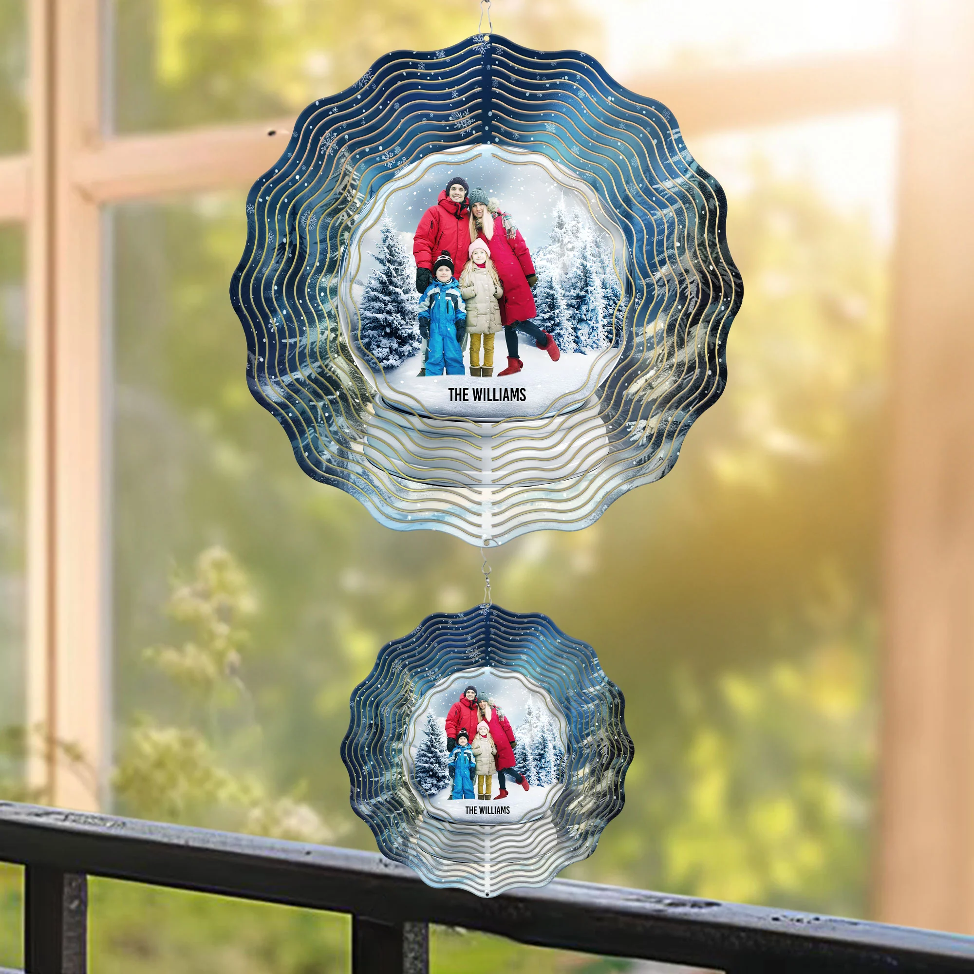 Custom Photo Snow Globe - Personalized Photo Wind Spinner - Image 4