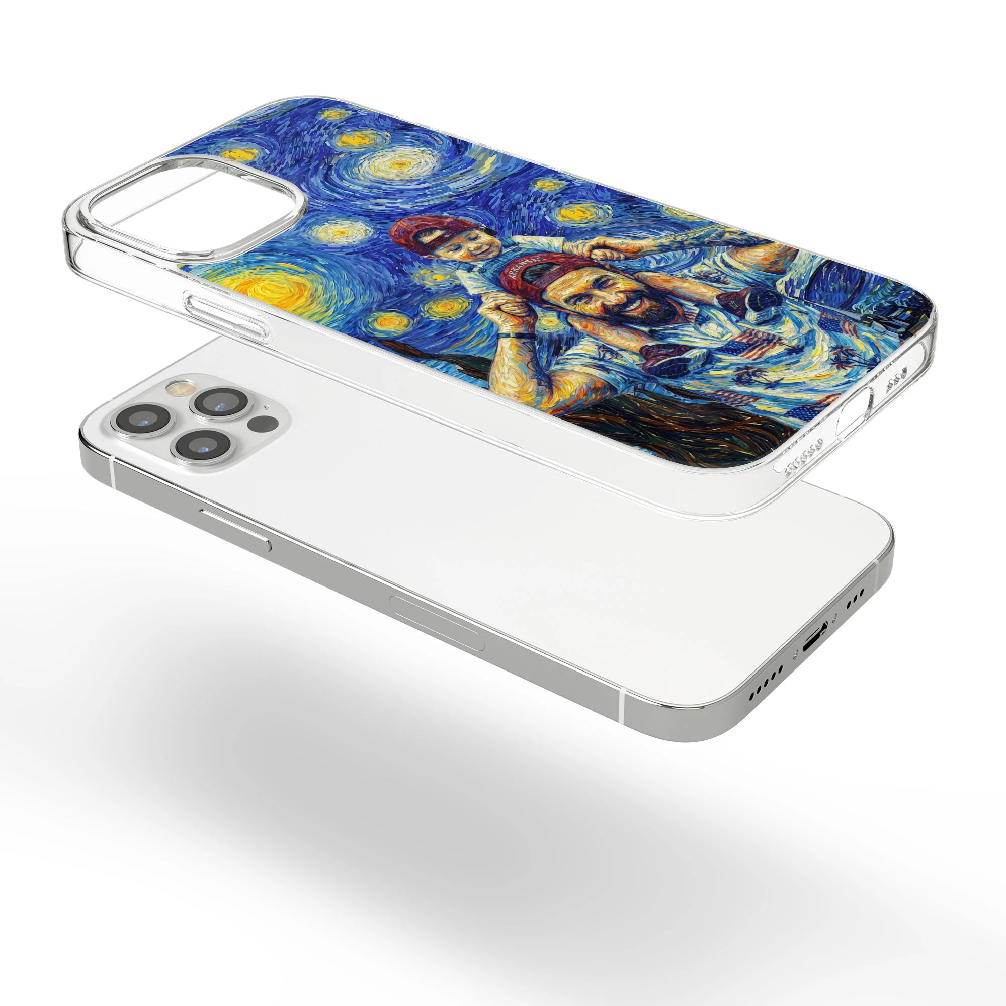 Custom Photo Van Gogh Style Father's Day Gift For New Dad, Husband - Personalized Phone Case - Image 6