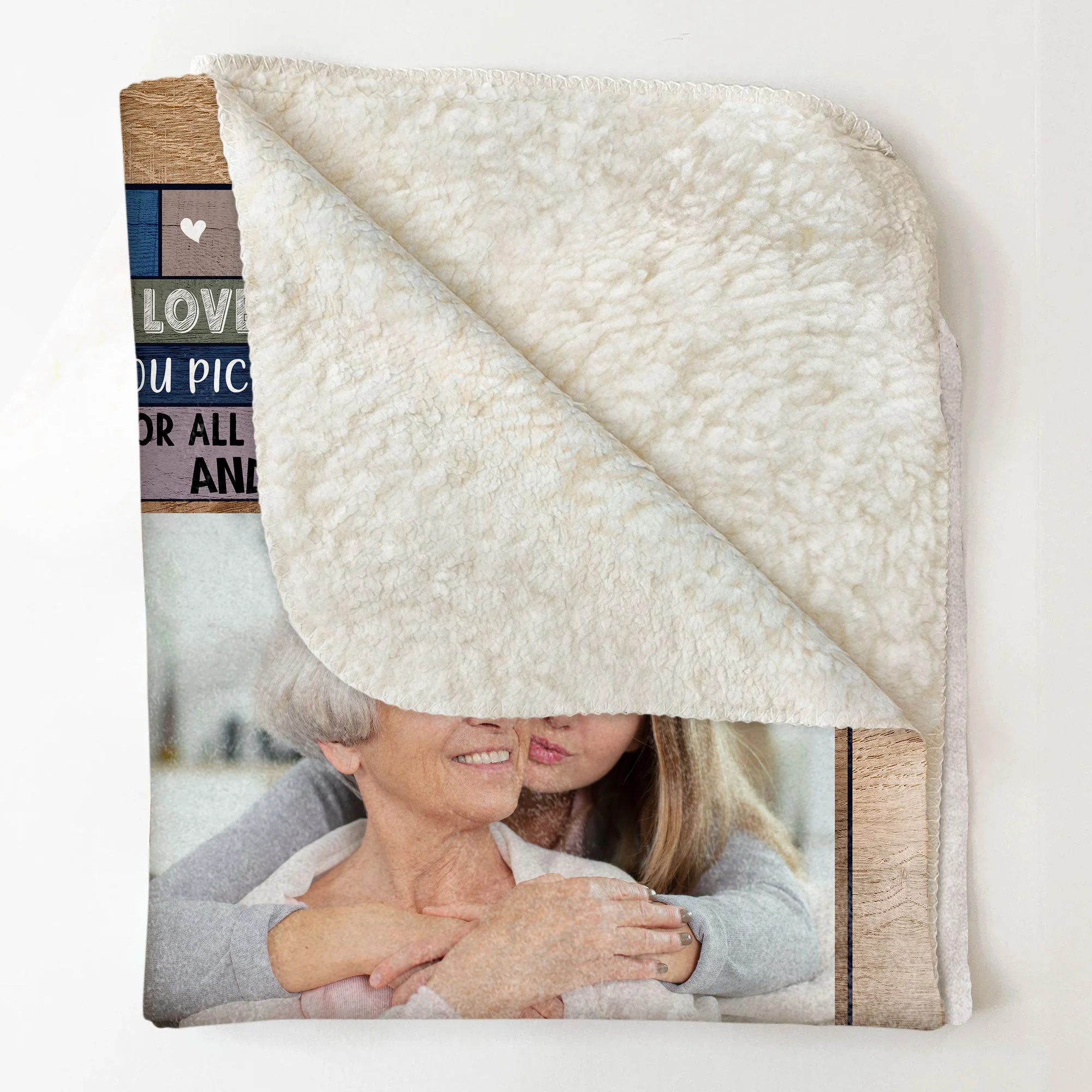 Custom Photo We Love You, Mom - Personalized Photo Blanket - Image 3
