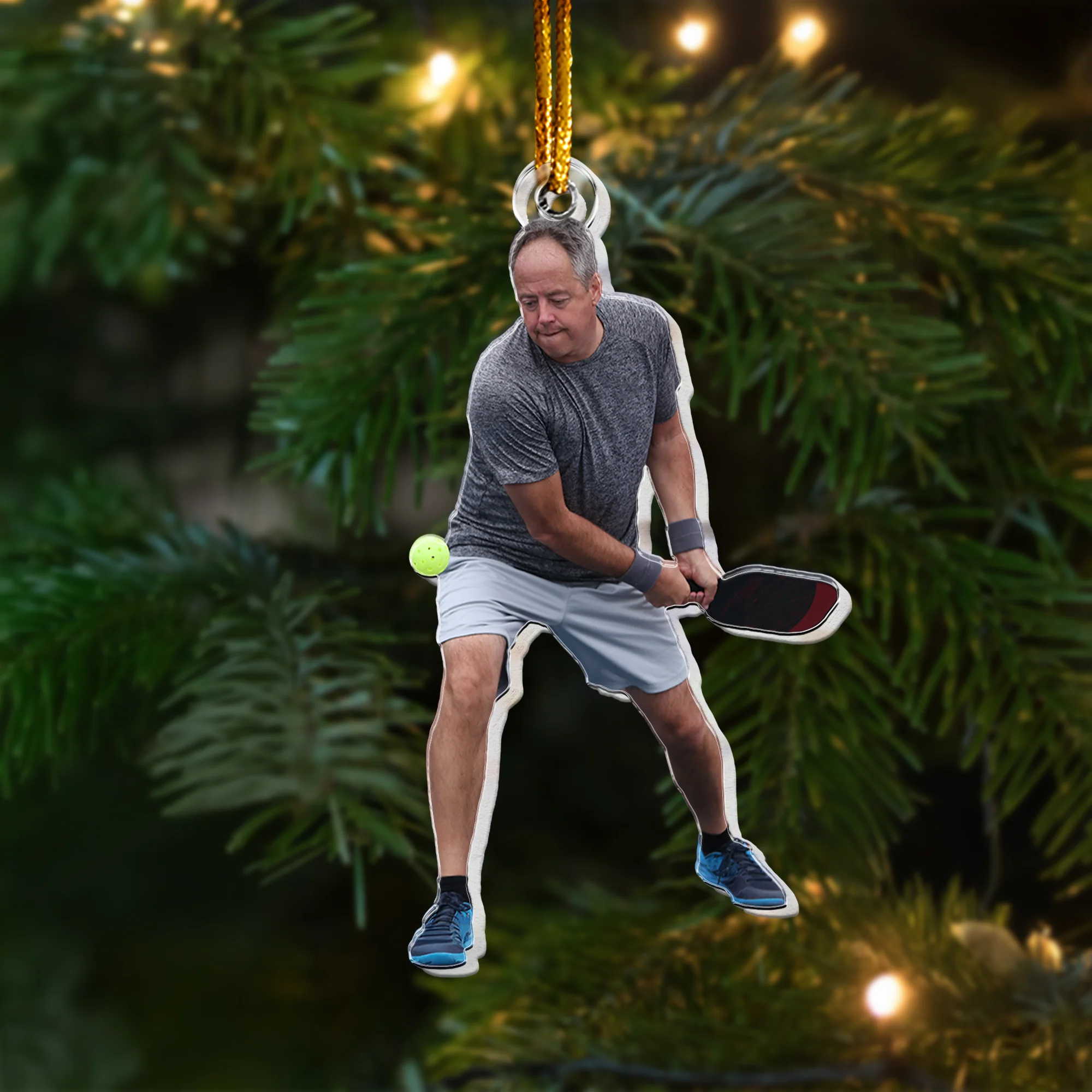 Custom Pickleball Ornament - Personalized Acrylic Photo Ornament - Image 6
