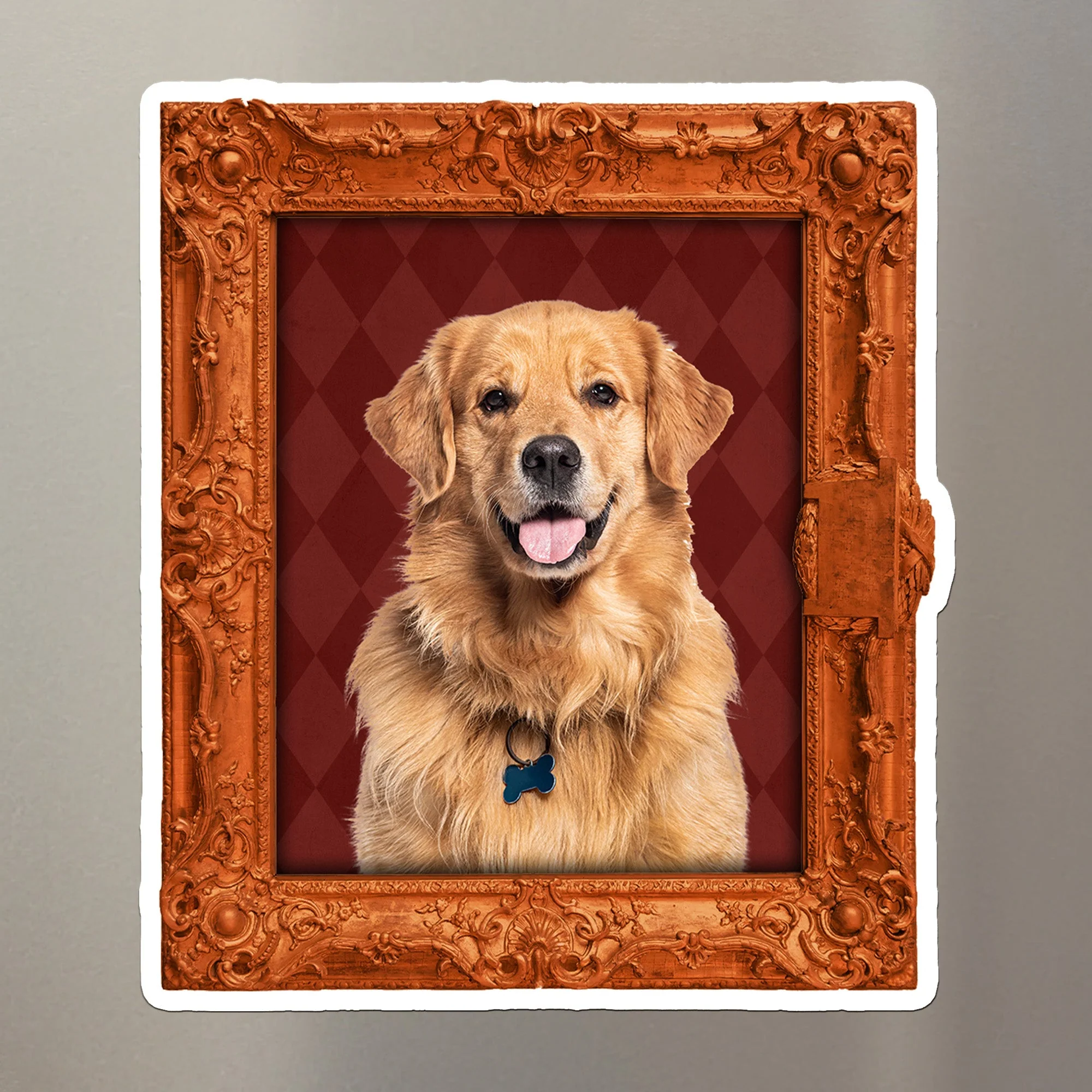 Custom Royal Pet Portrait - Personalized Photo Magnet - Image 2