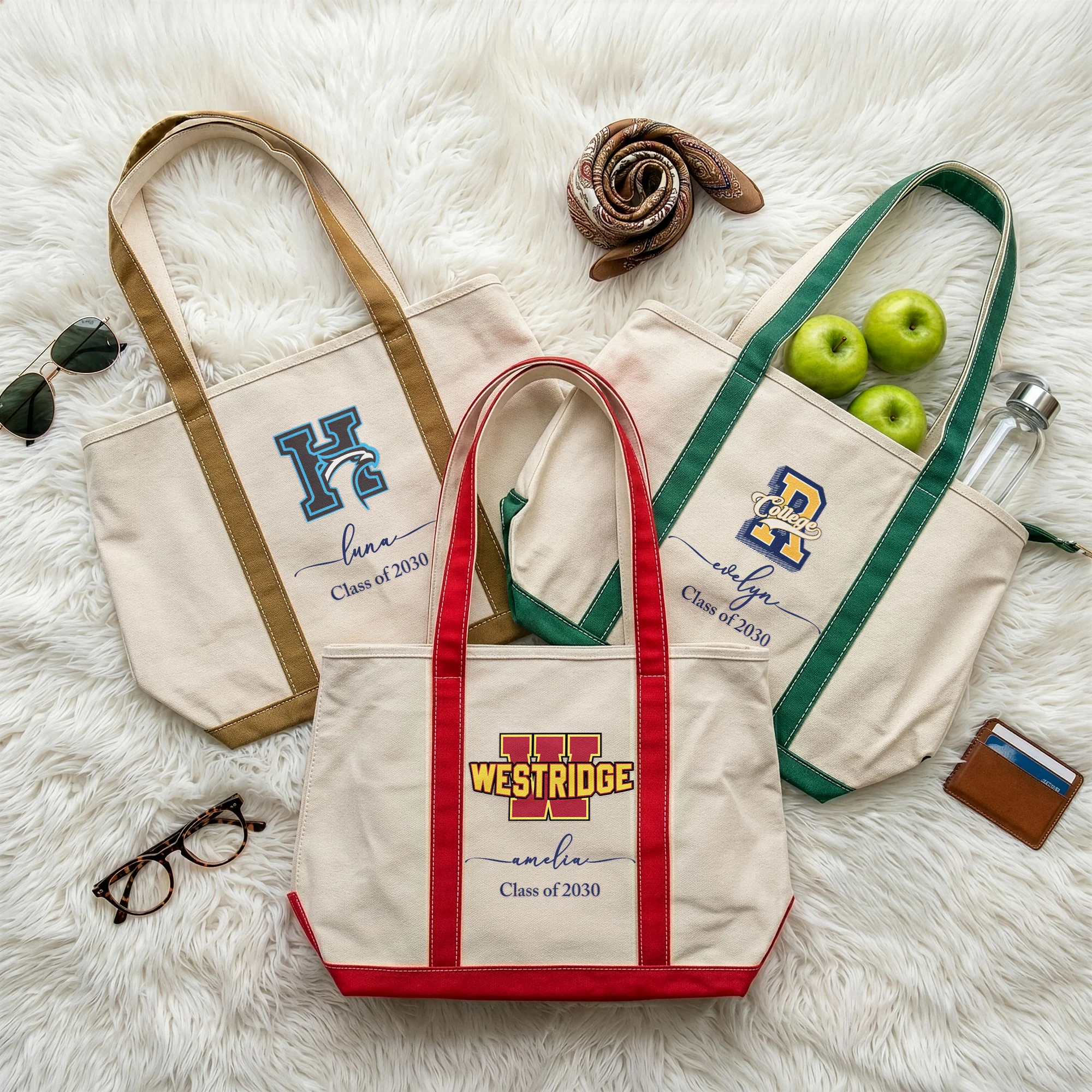 Custom School Logo - Personalized Tote Bag - Image 5