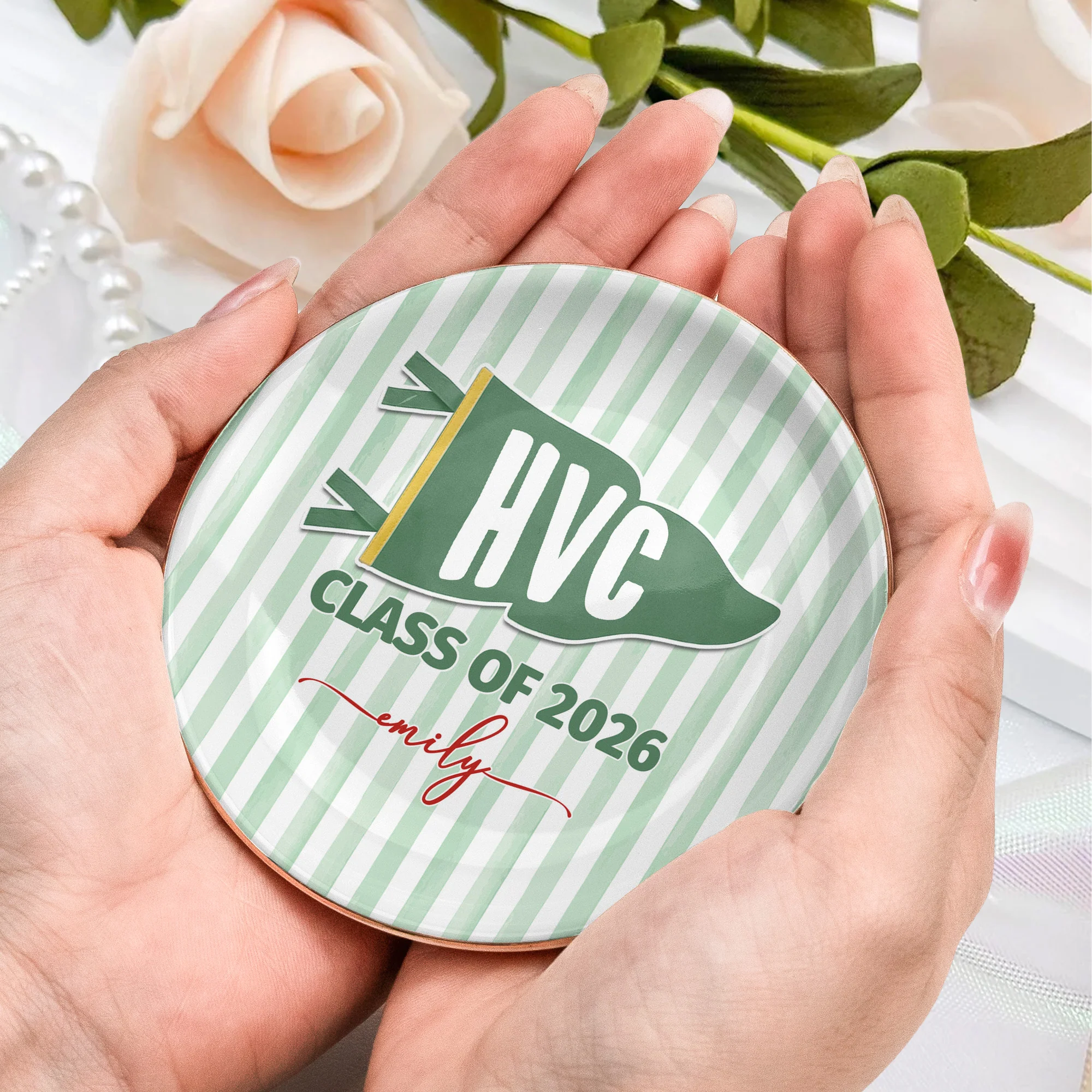 Custom School Pennant Flag - Personalized Jewelry Dish - Image 9