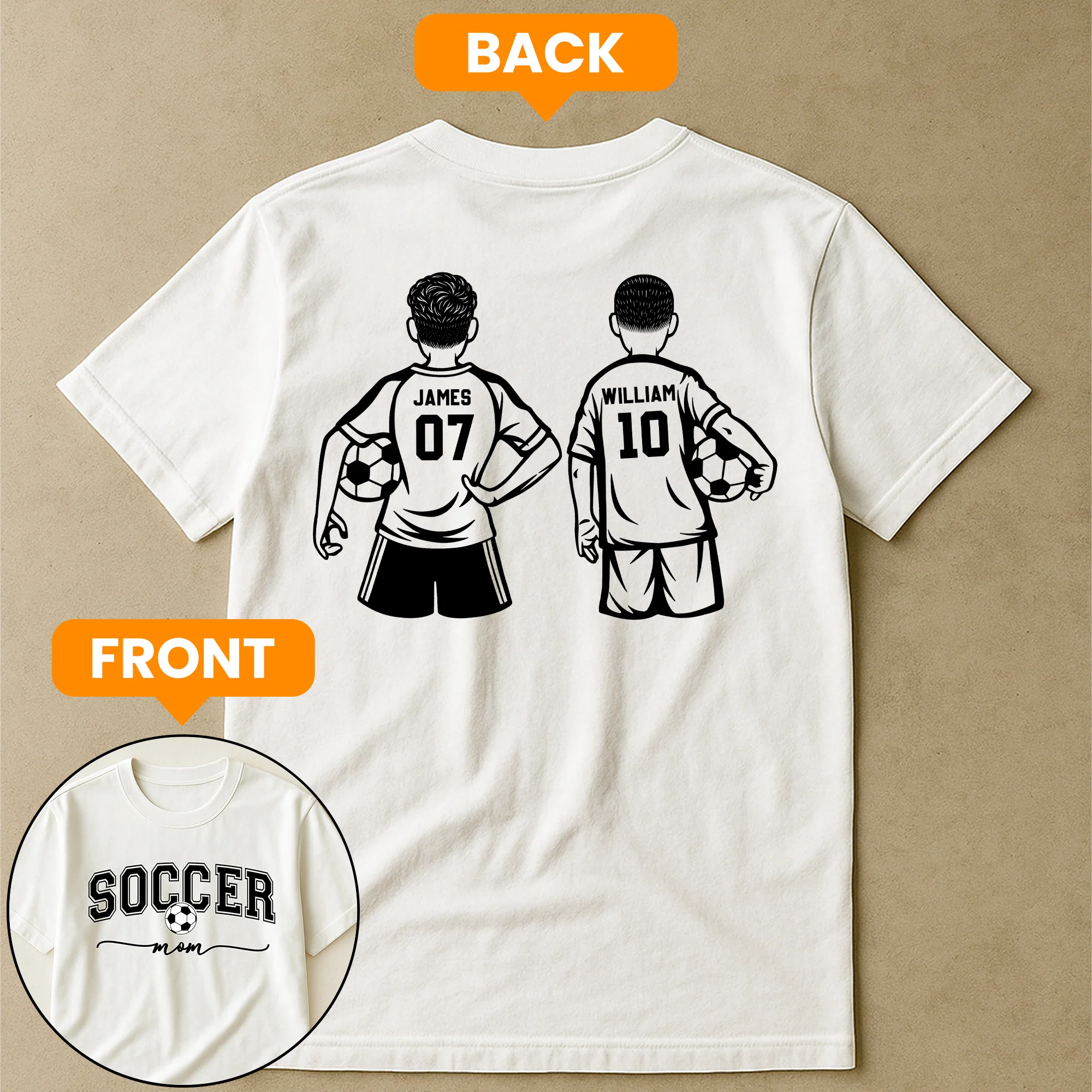 Custom Soccer Mom, Grandma - Personalized Shirt - Image 2