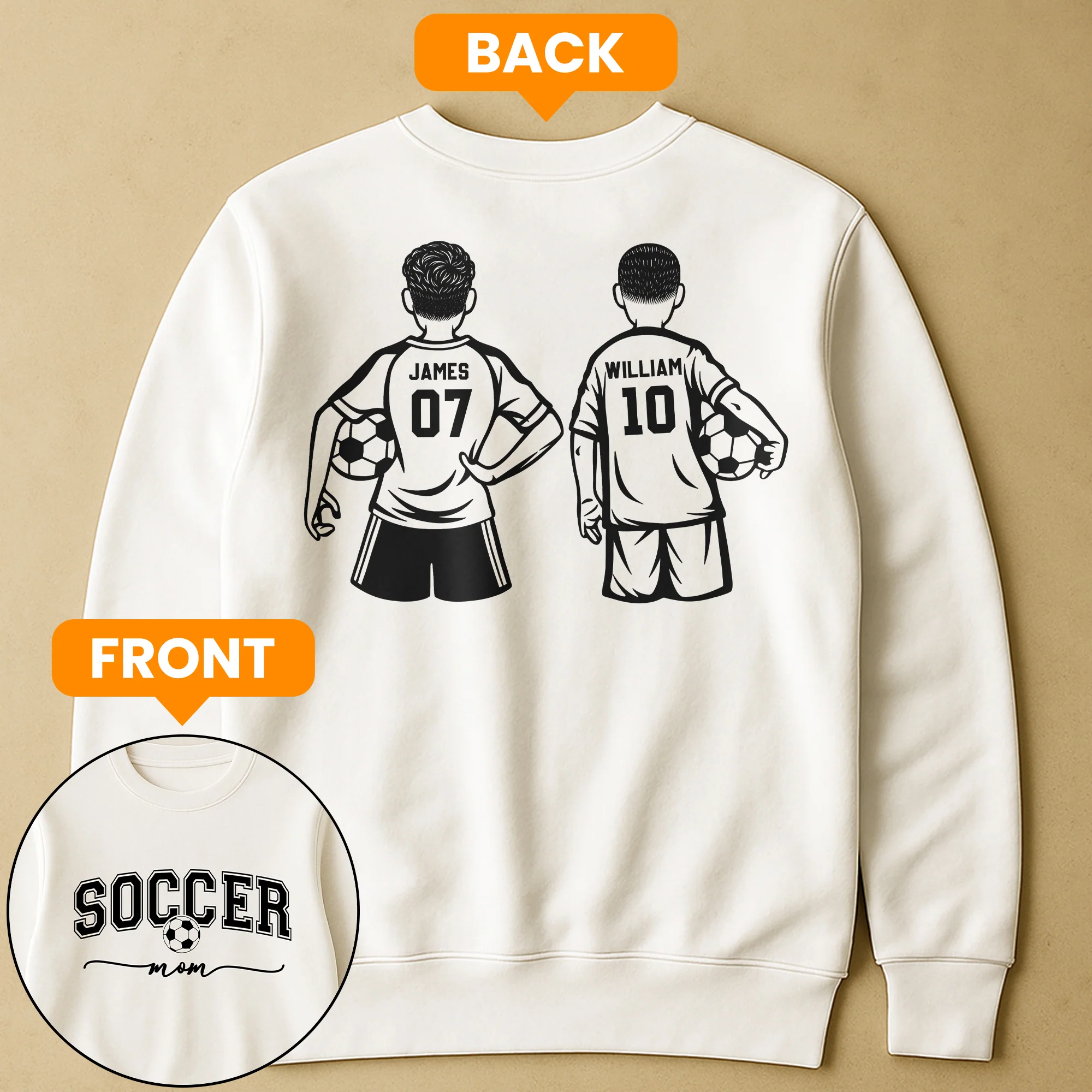 Custom Soccer Mom, Grandma - Personalized Shirt - Image 3