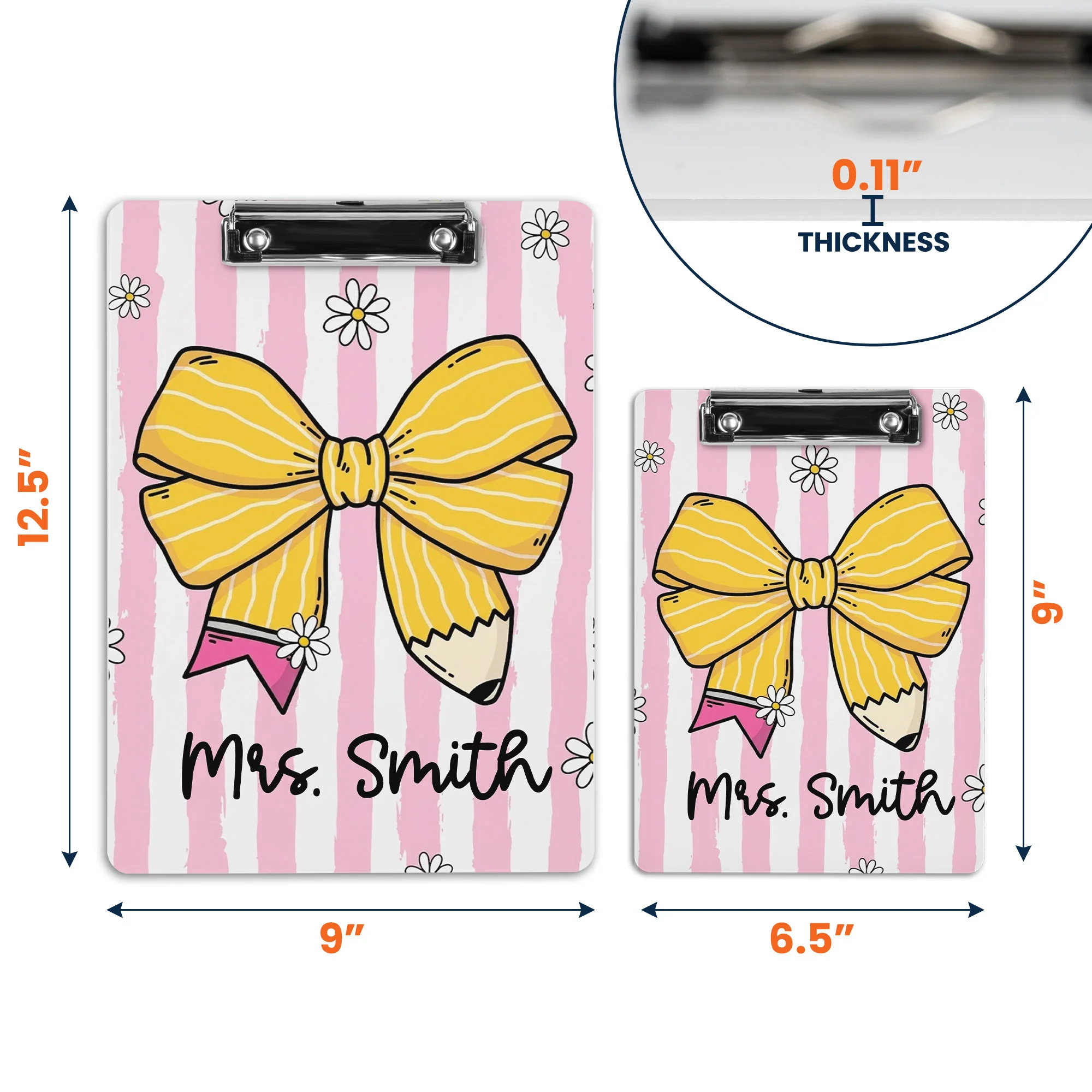 Custom Teacher Name Appreciation End Of Year Gift - Personalized Clipboard - Image 8