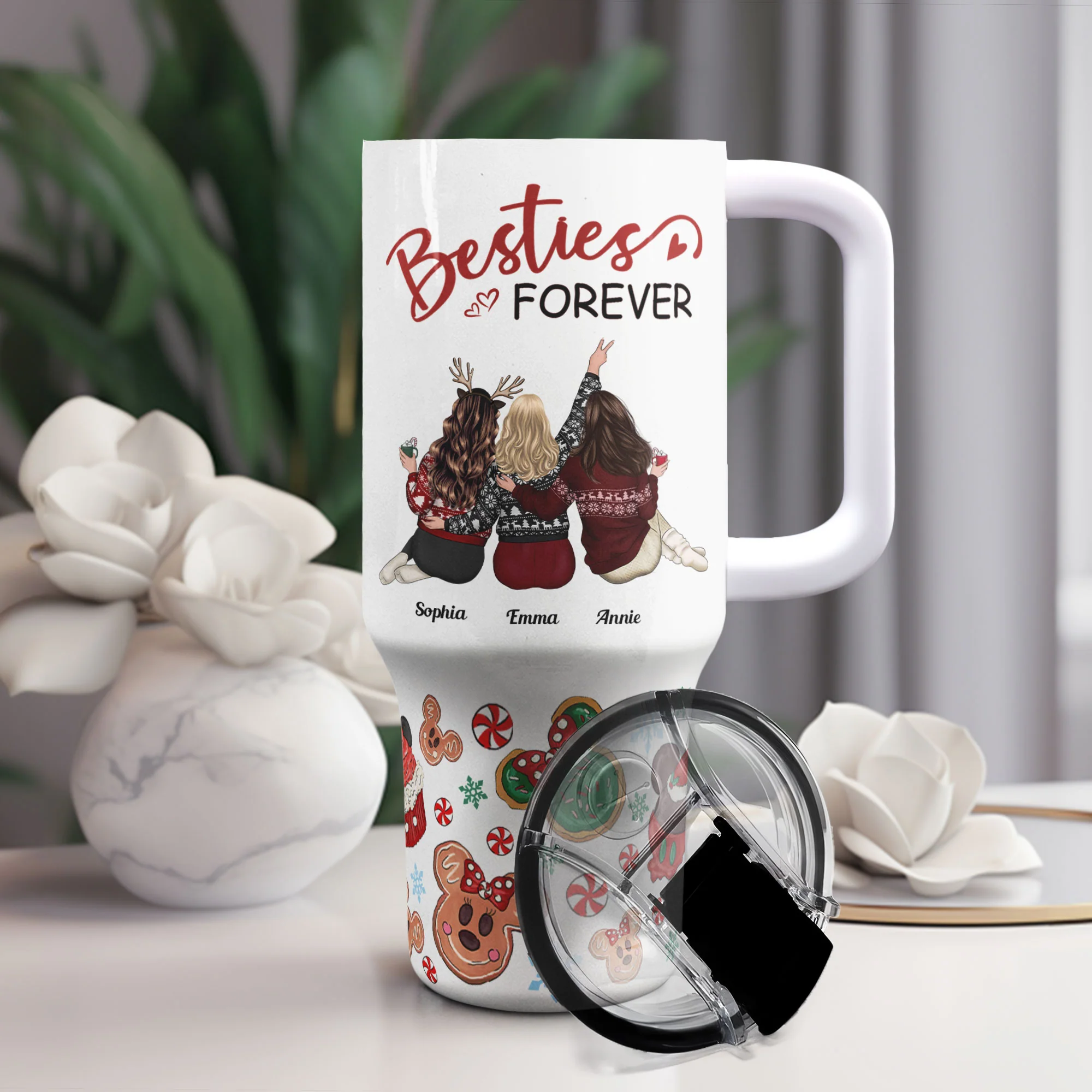 Custom Tumbler 40Oz For Friends - Personalized 40oz Tumbler With Straw - Image 2
