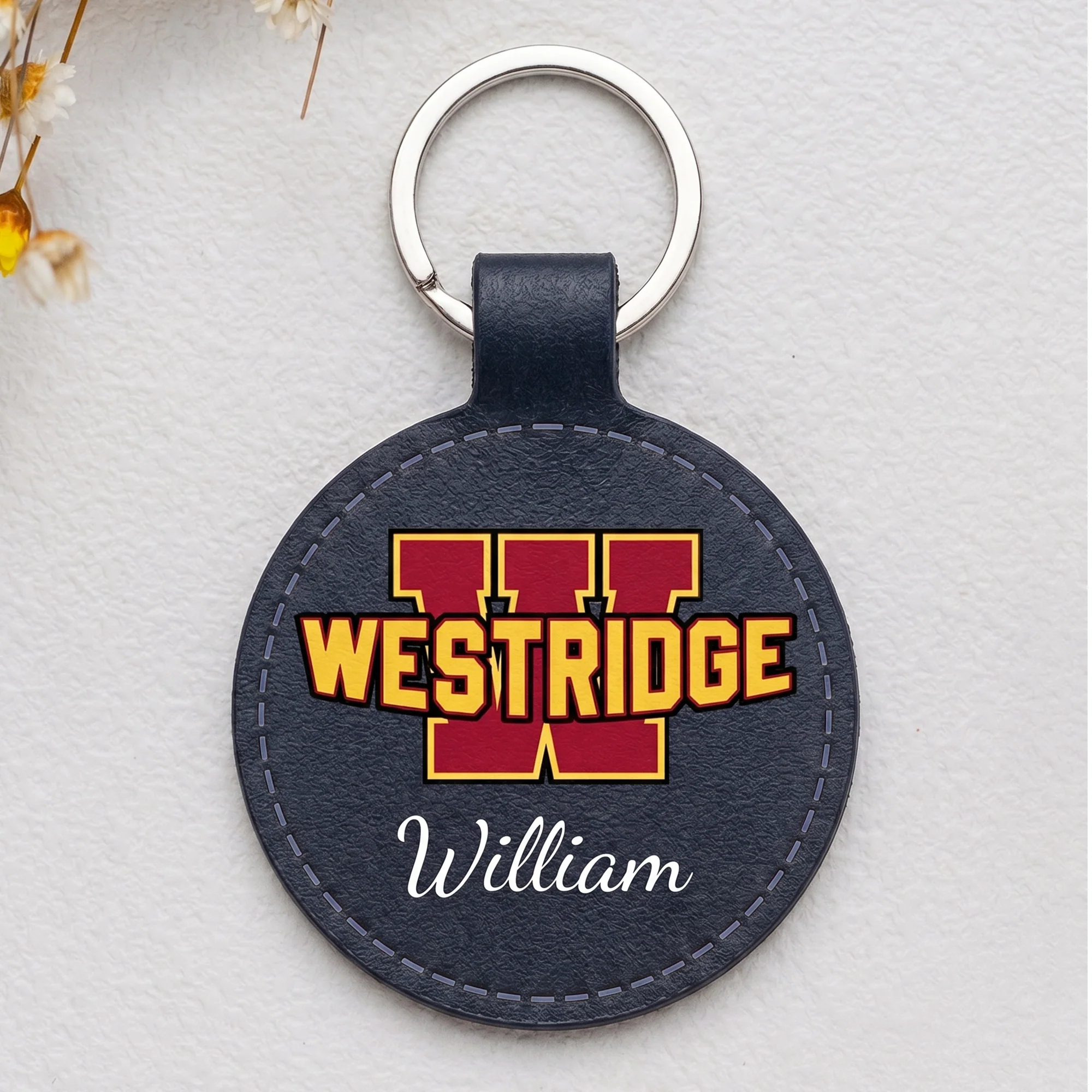 Custom University College Logo - Personalized Keychain - Image 2
