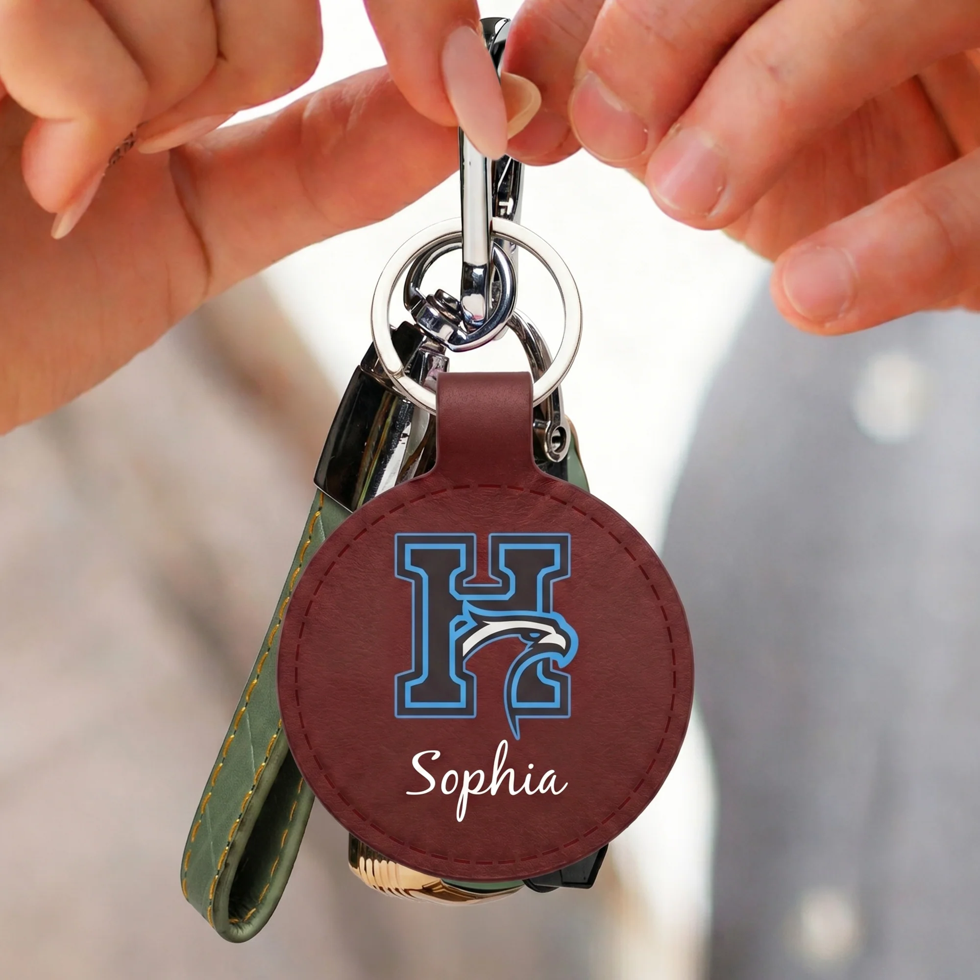 Custom University College Logo - Personalized Keychain - Image 4