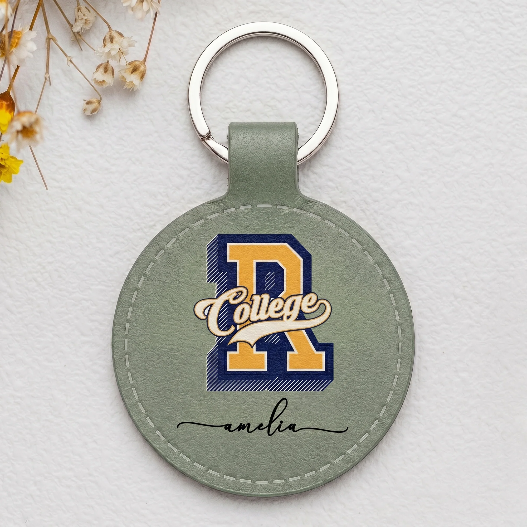 Custom University College Logo - Personalized Keychain - Image 5