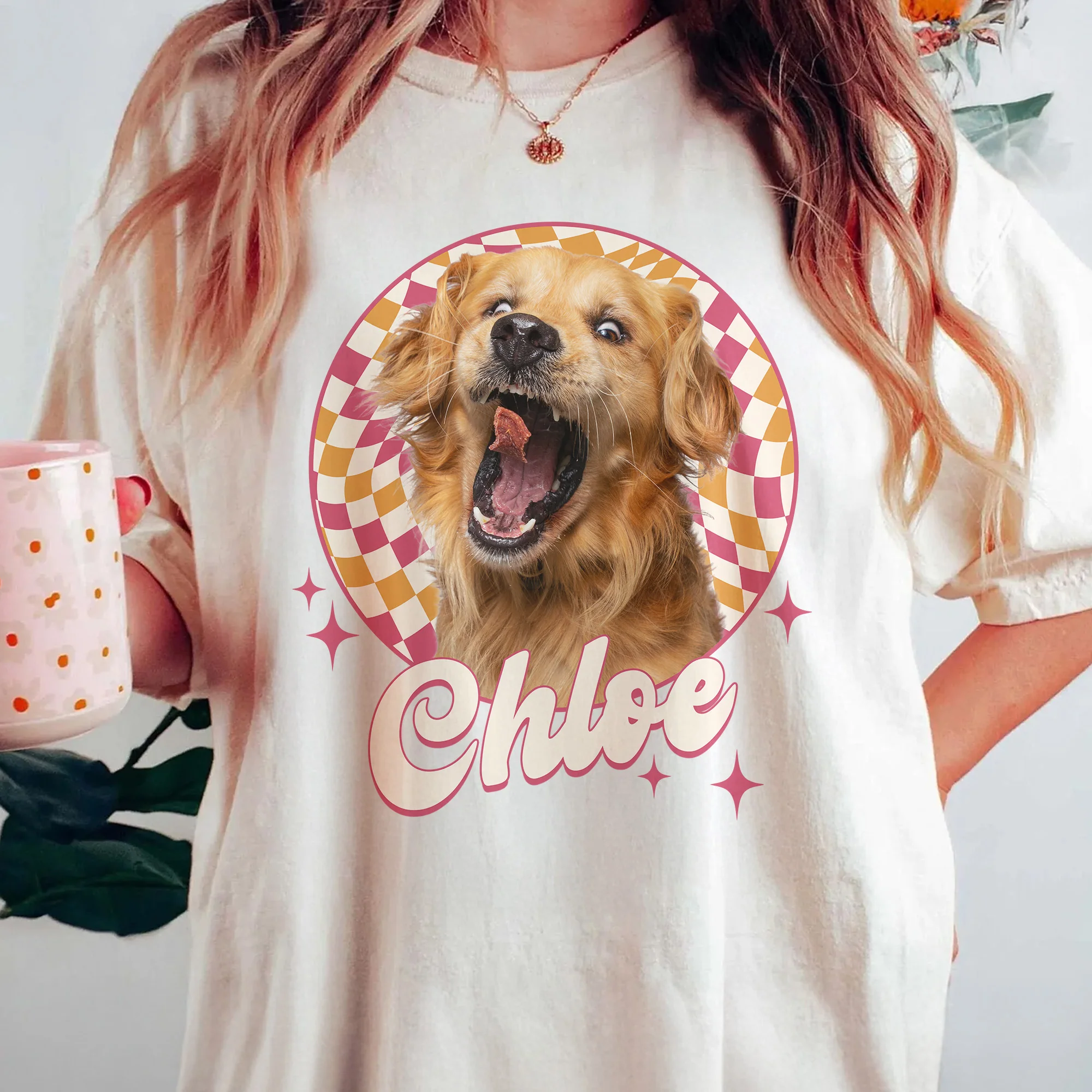Custom Vintage Pet Photo - Personalized Photo Comfort Tee - Image 2