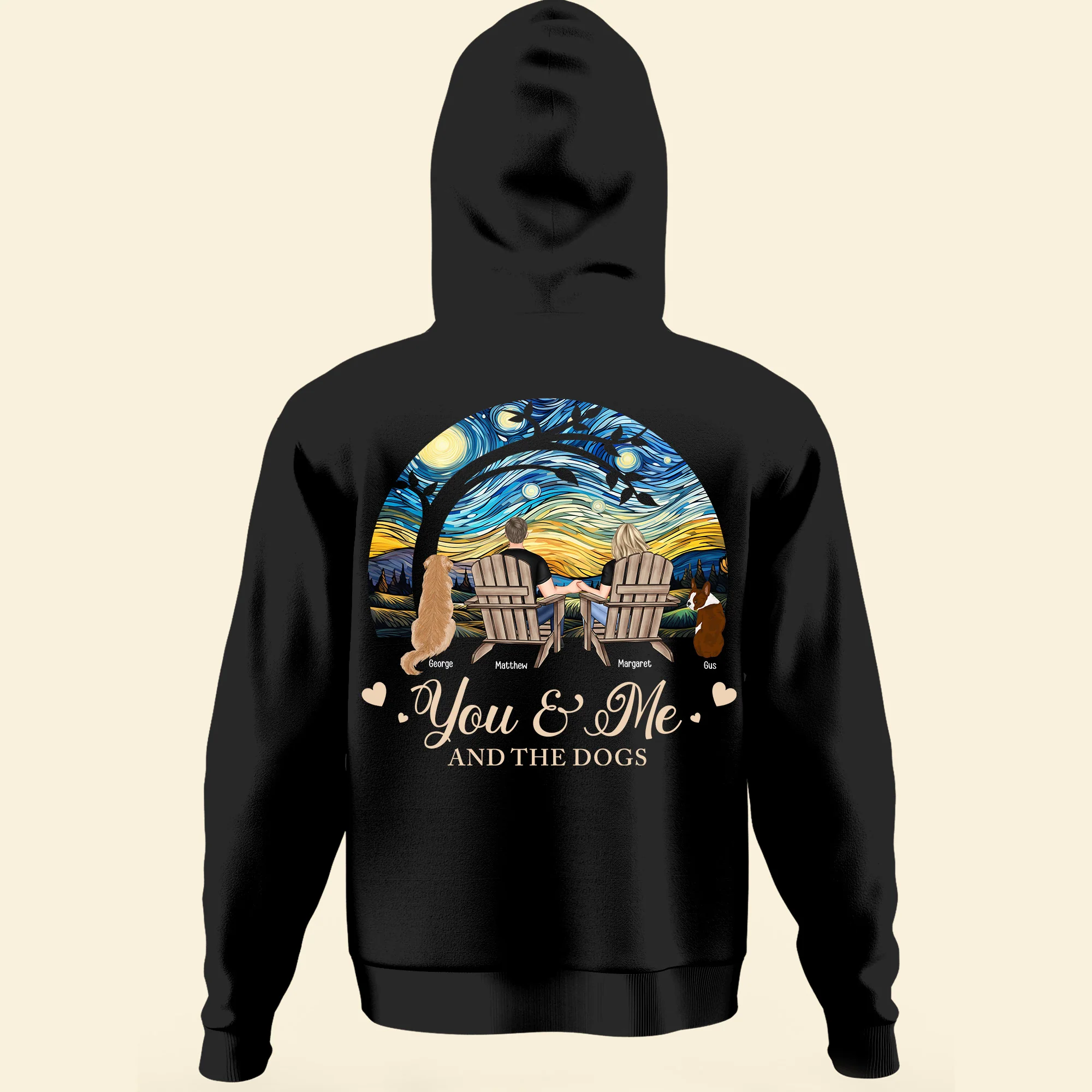 Custom You & Me And The Dogs - Personalized Back Printed Shirt - Image 4