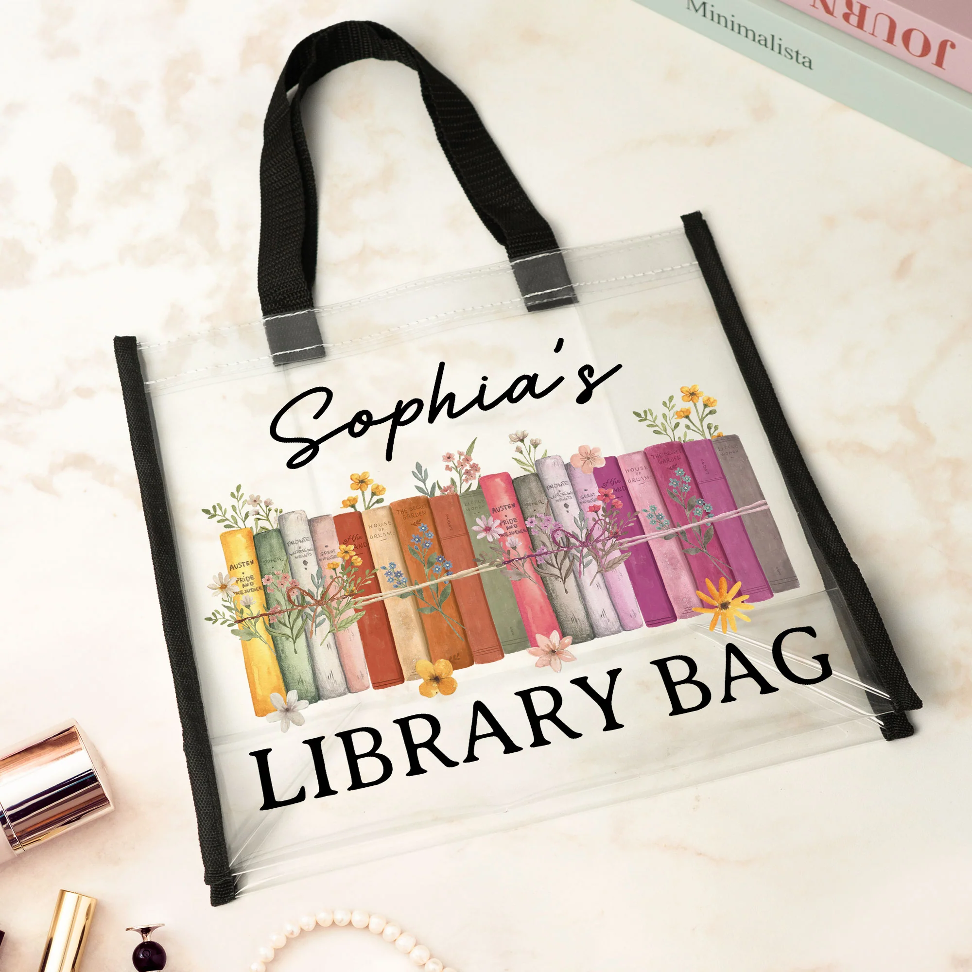 Custom Your Library Bag - Custom Clear Tote Bag - Image 4