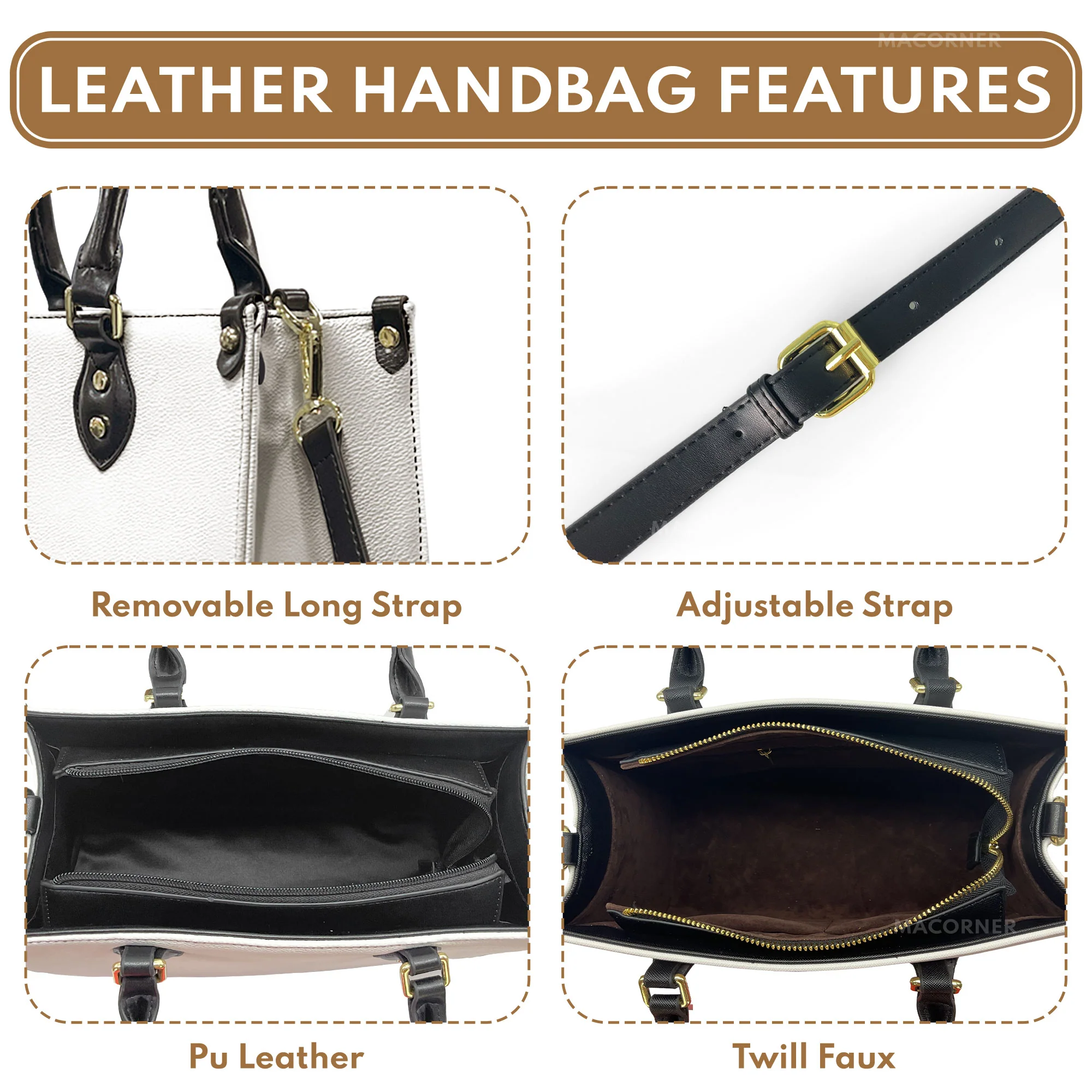 Cute Dog - Dog Mom - Personalized Leather Bag - Image 4