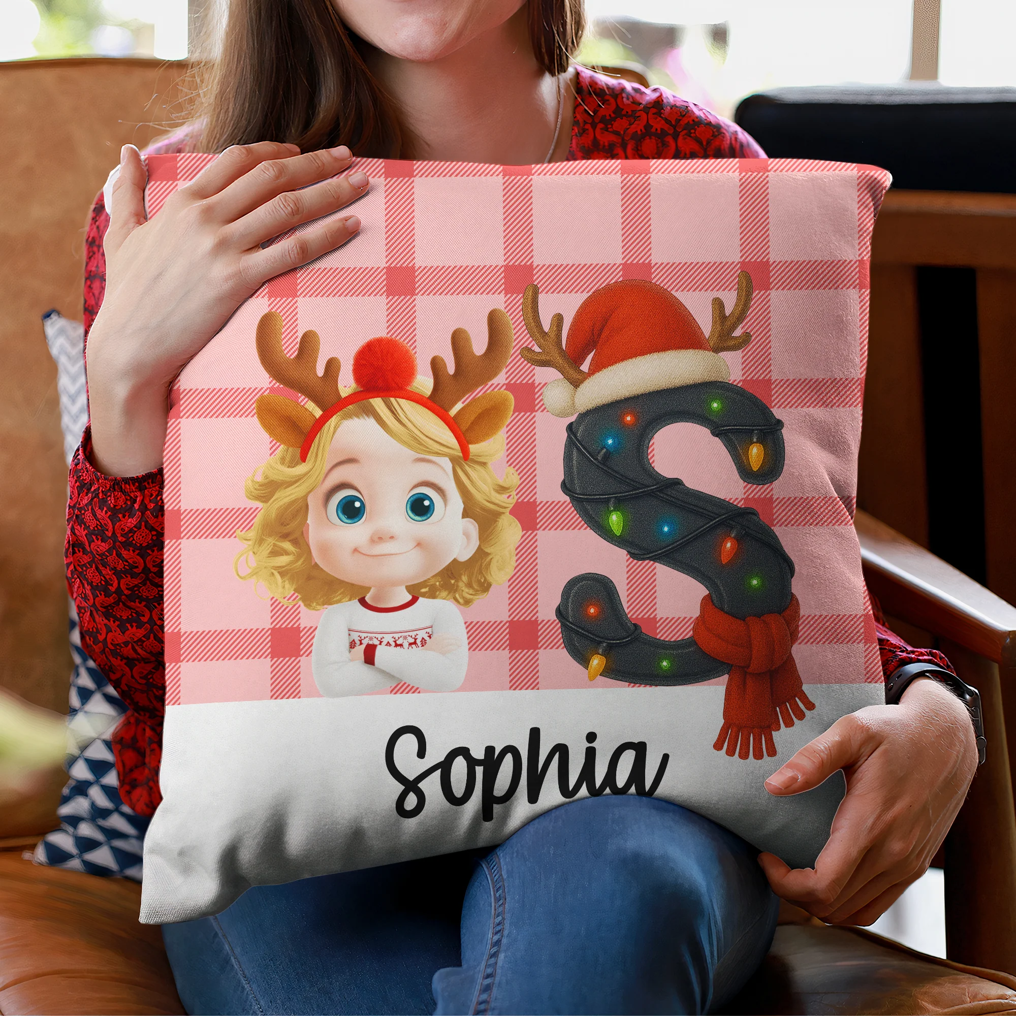 Cute Kid Alphabet - Personalized Pillow (Insert Included) - Image 2