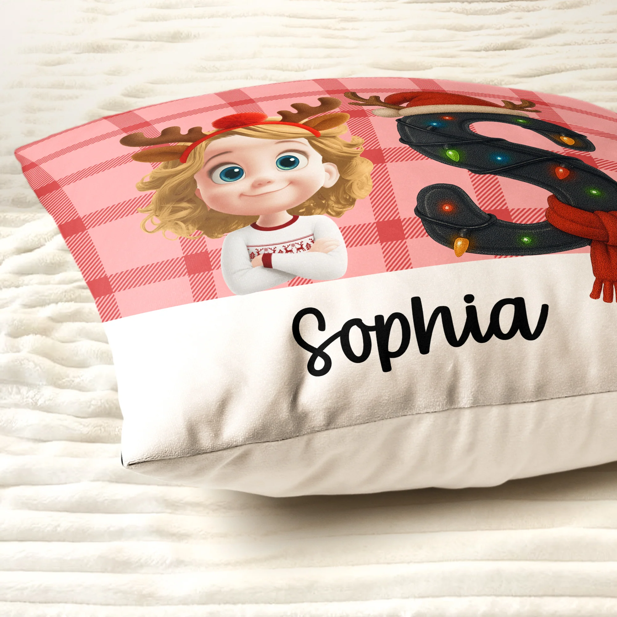 Cute Kid Alphabet - Personalized Pillow (Insert Included) - Image 3