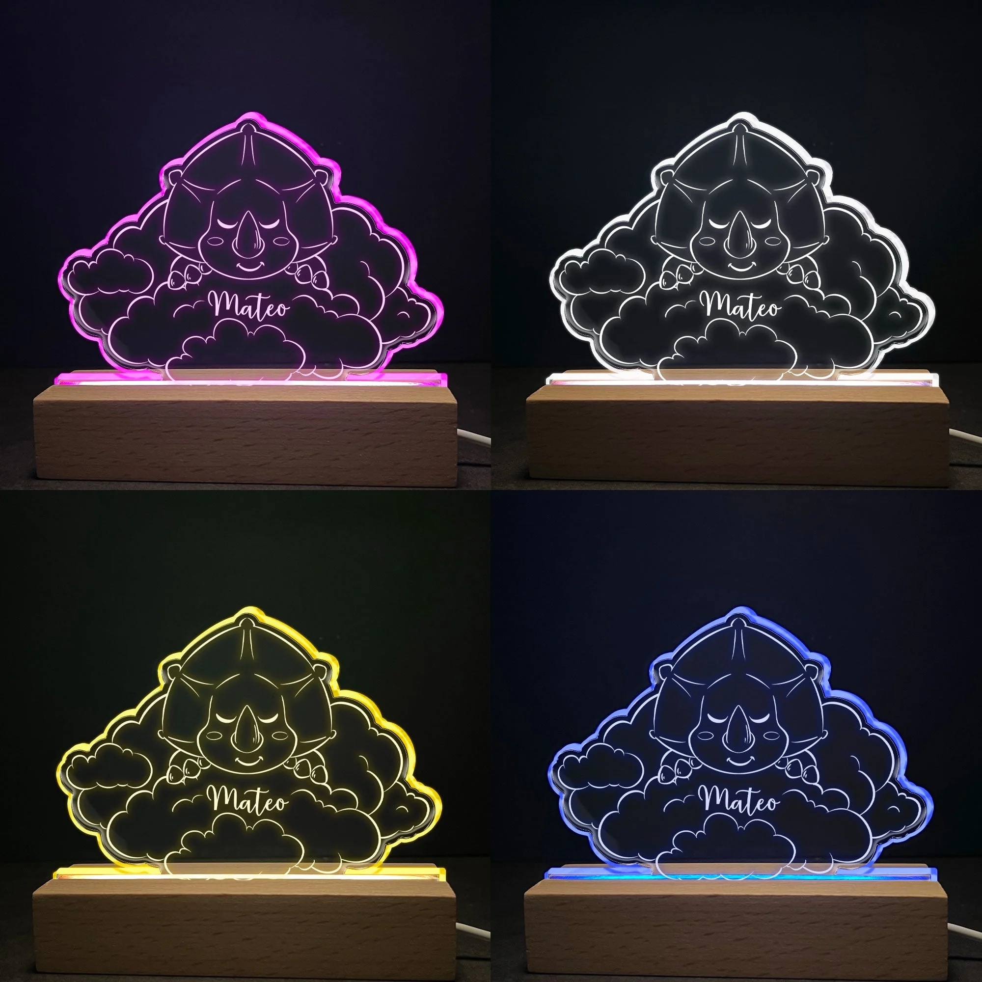 Cute Sleeping Animal - Personalized LED Light - Image 5