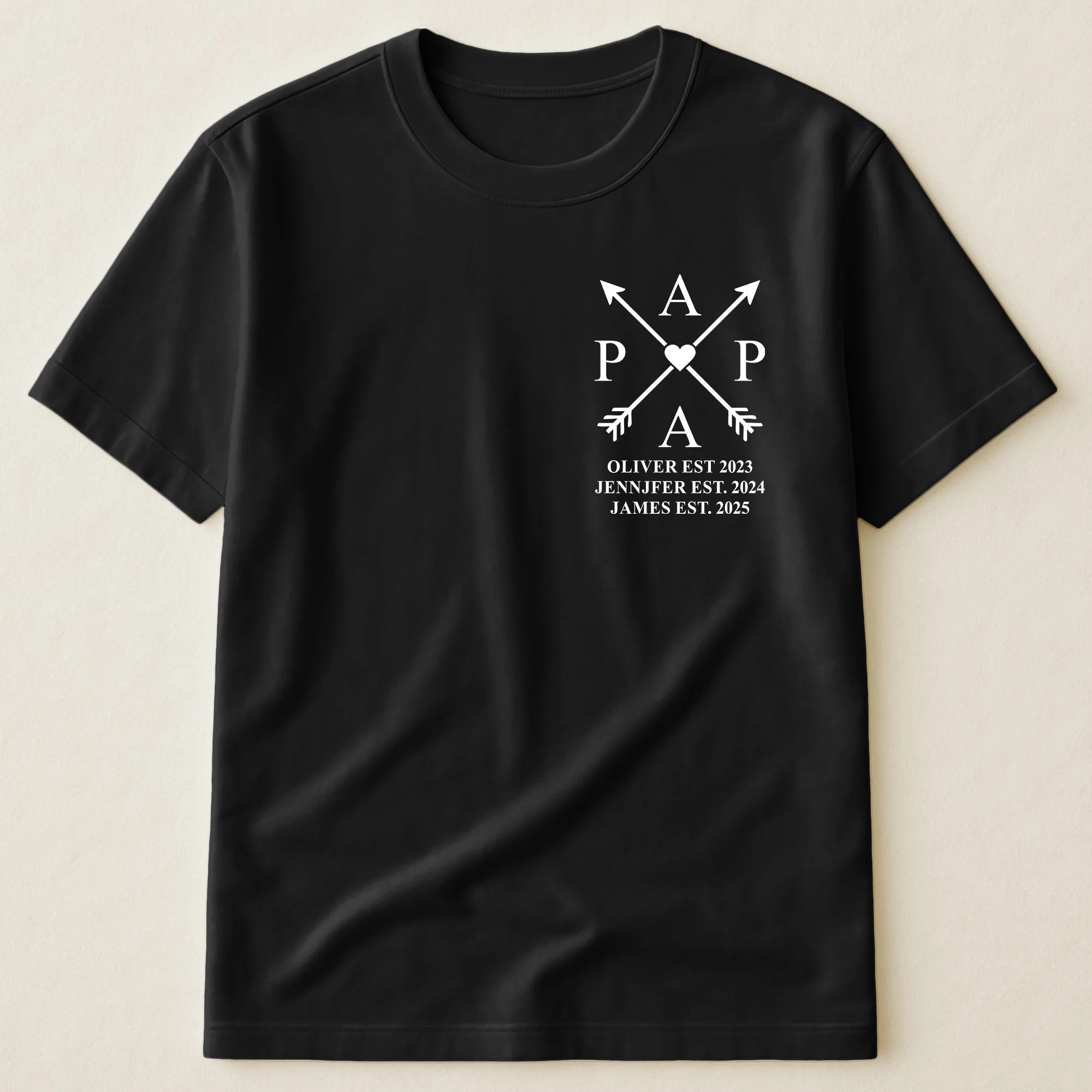 Dad, Daddy, Papa Edition Custom With Kids Name & Years Of Birth - Personalized Shirt