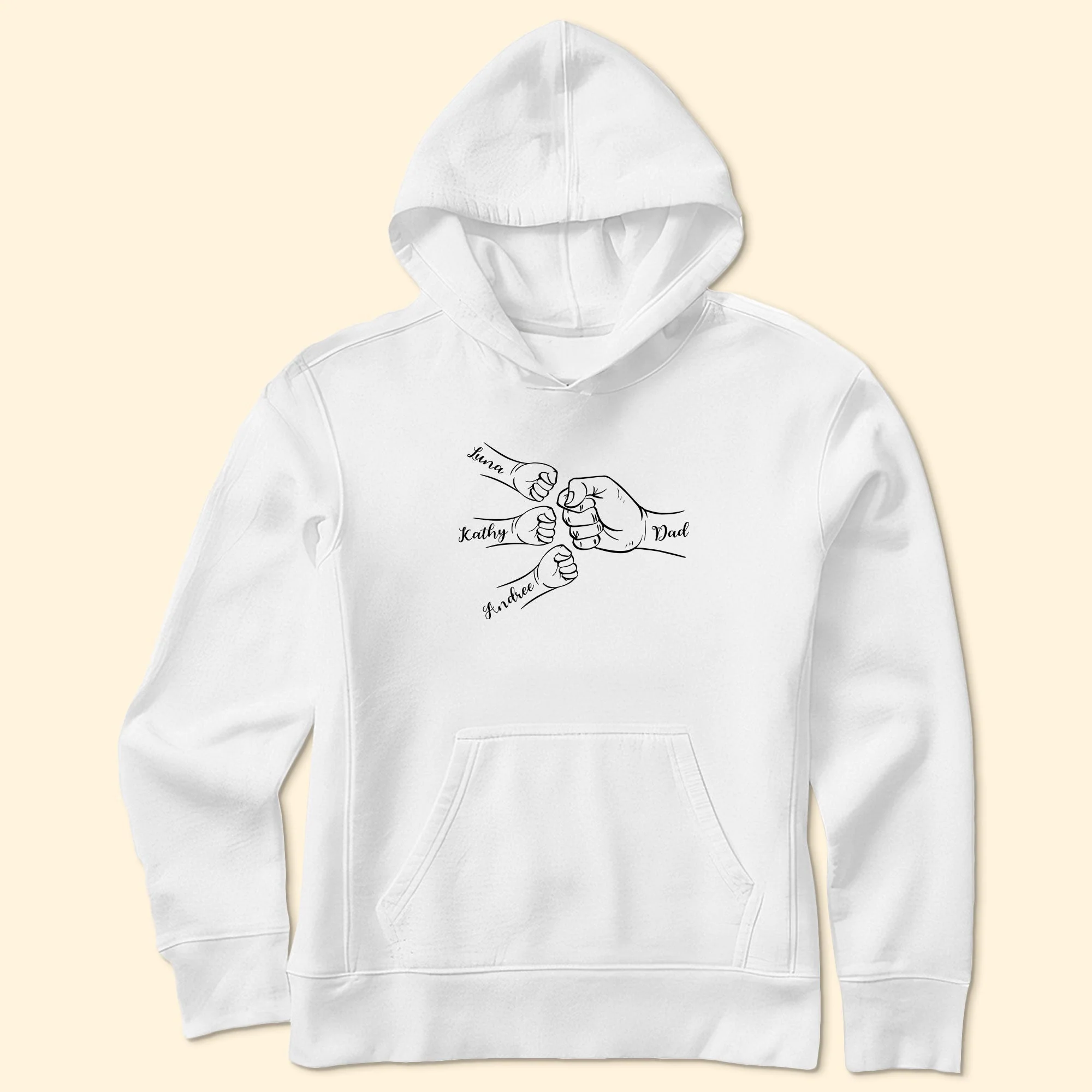Dad Fist Bump Custom Kids' Names - Personalized Shirt - Image 4