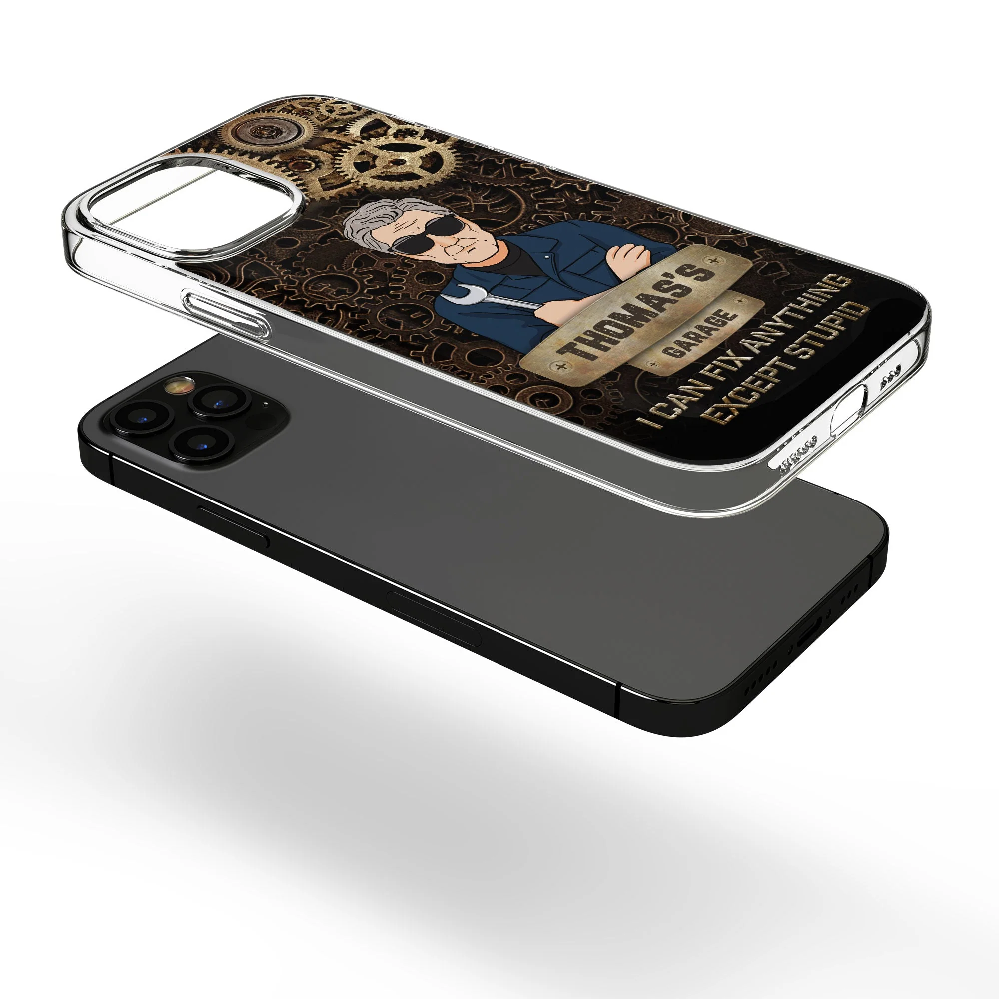Dad's Garage - Personalized Clear Phone Case - Image 4