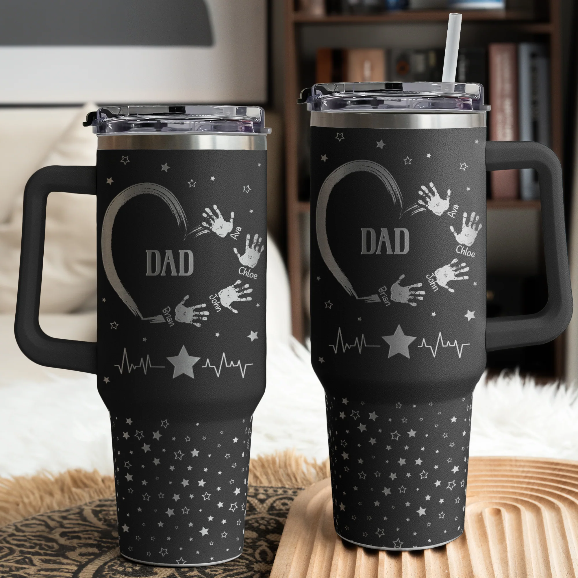 Dad, Grandpa We Love You - Personalized 40oz Tumbler - Image 2