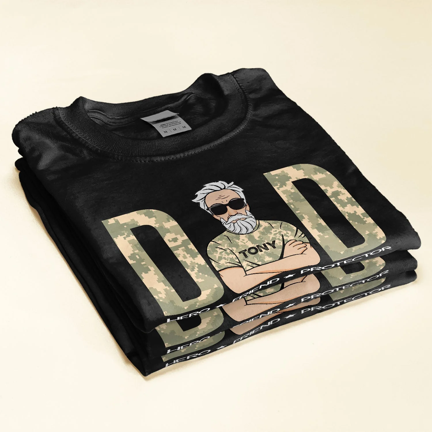 Dad - Hero - Friend - Protector - Personalized Shirt - Birthday, Father's Day Gift For Father, Dad, Dada, Daddy - Image 2