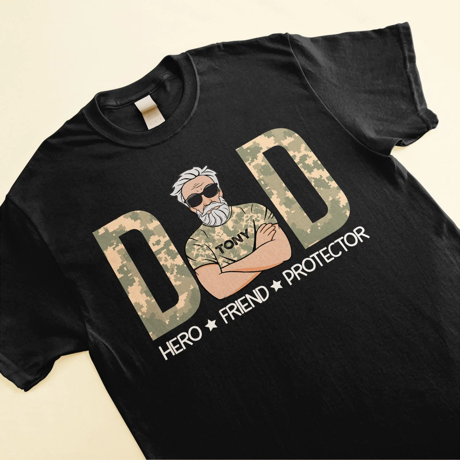 Dad - Hero - Friend - Protector - Personalized Shirt - Birthday, Father's Day Gift For Father, Dad, Dada, Daddy - Image 3