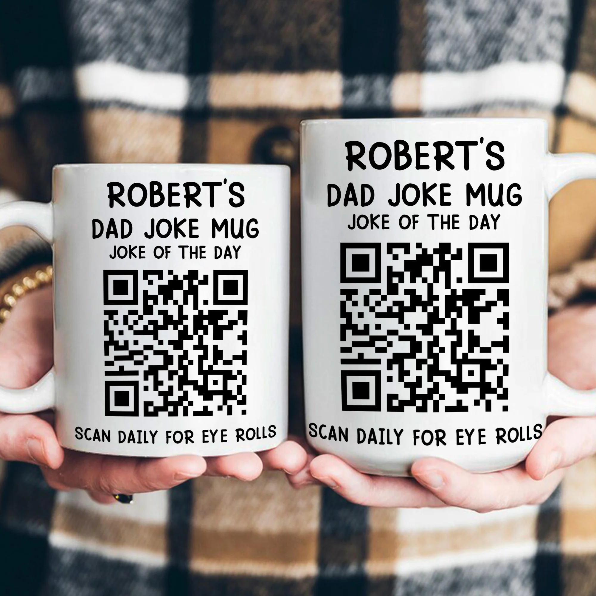 Dad Joke Every Day Interactive QR Funny Mug - Gifts For Dad, Coworkers, Friends Who Love Dad Jokes - Personalized Mug - Image 9