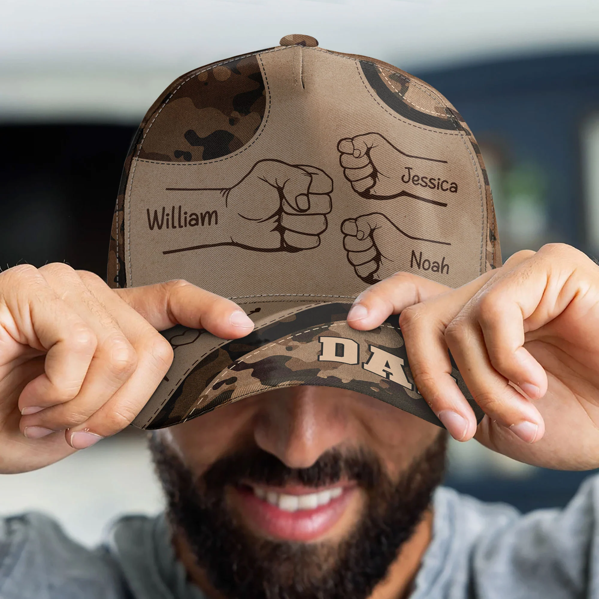 Dad - New Version - Personalized Classic Cap - Image 4