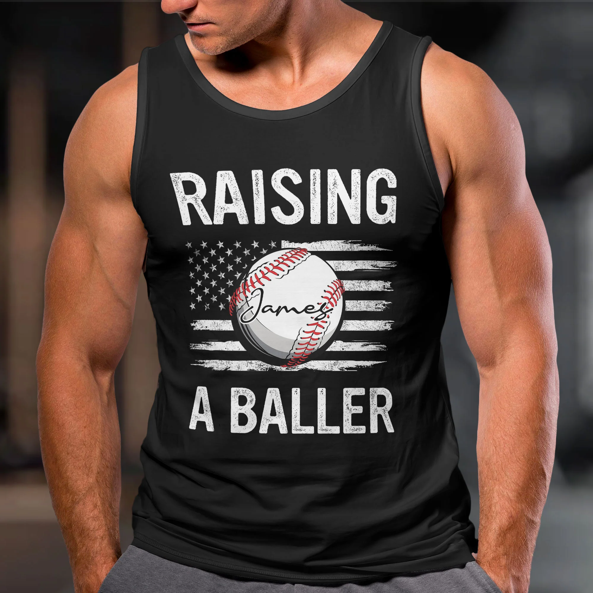 Dad Of Ballers Custom Sports - Custom Tank Top For Men - Image 2