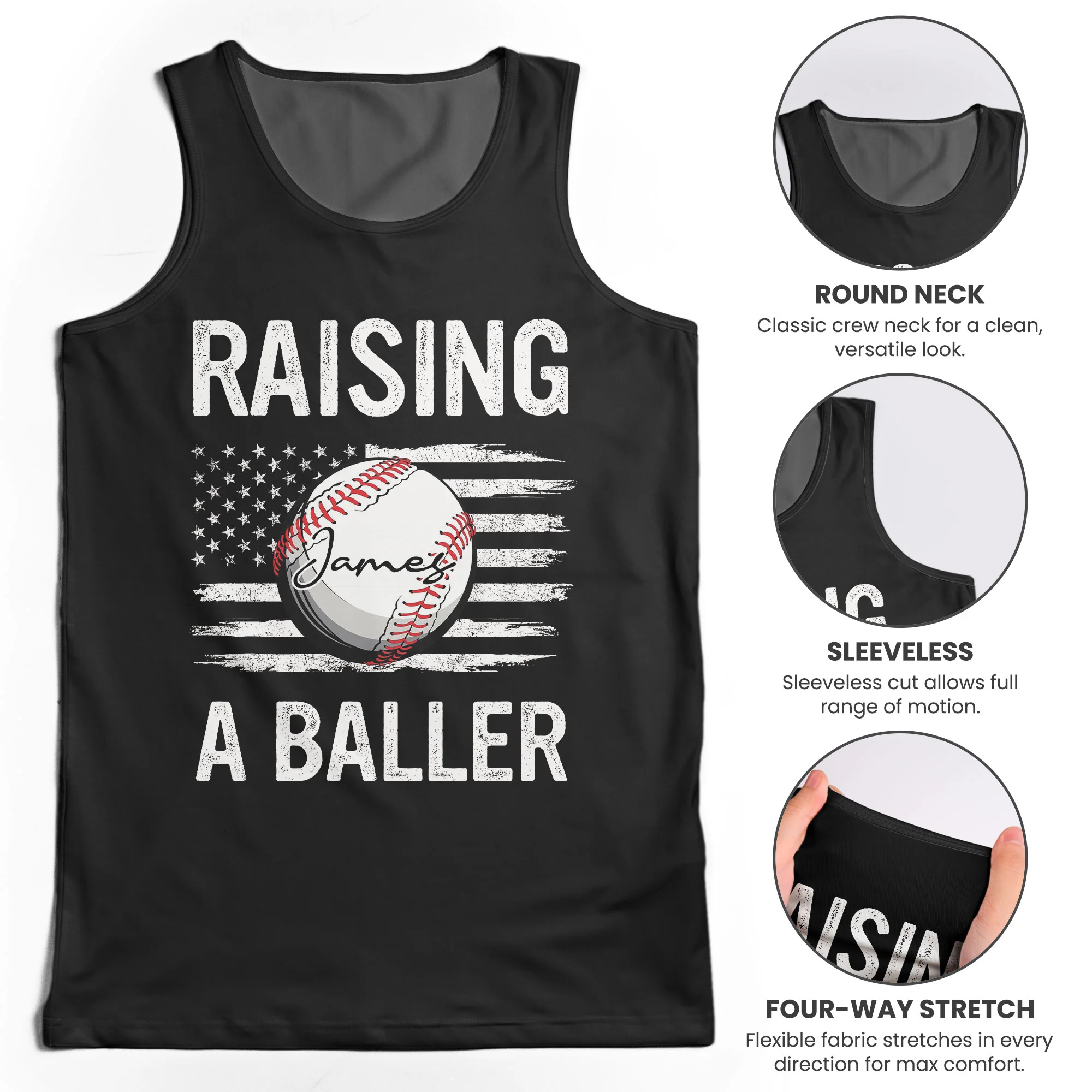 Dad Of Ballers Custom Sports - Custom Tank Top For Men - Image 5