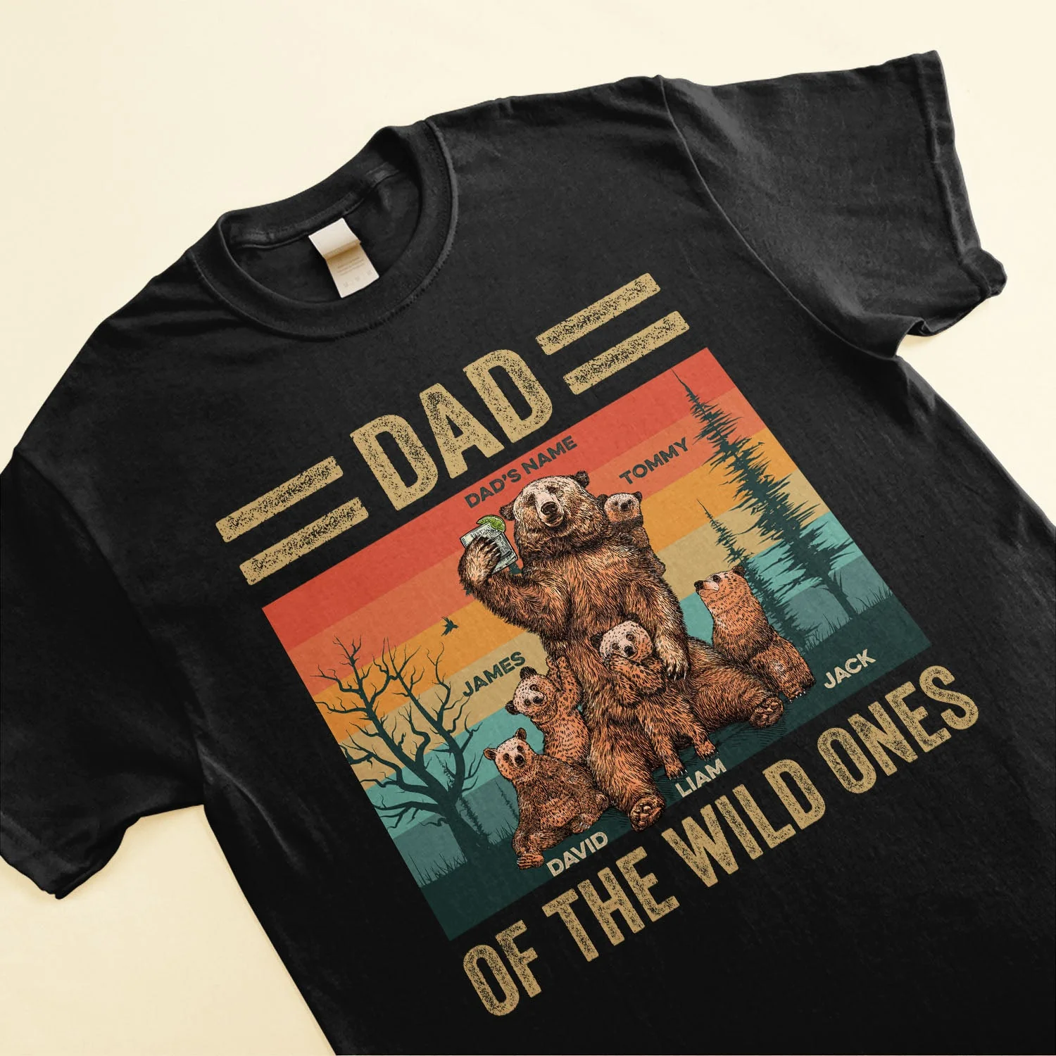 Dad Of The Wild Ones - Personalized Shirt - Father's Day, Birthday Gift For Father, Dad, Dada, Daddy - Image 3