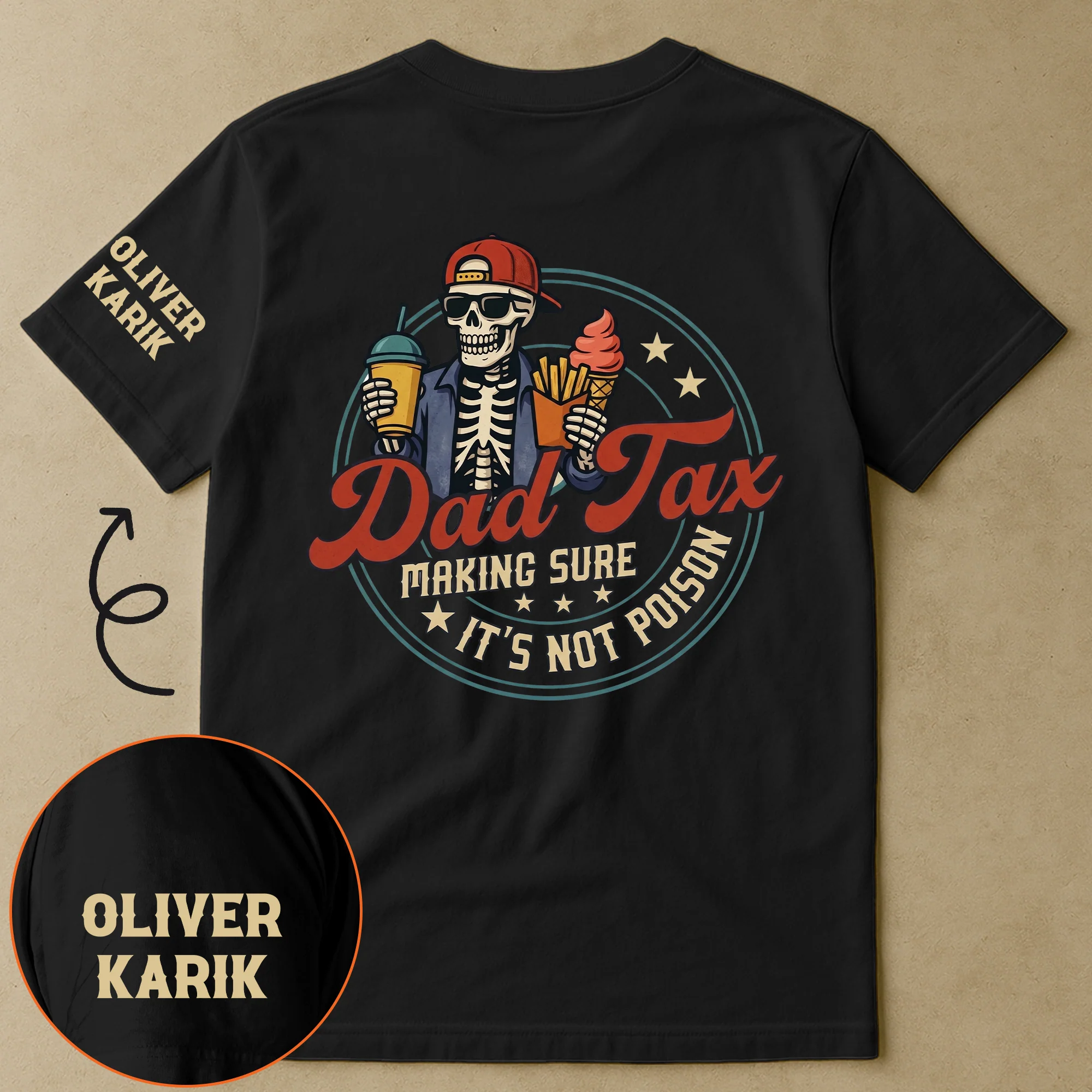 Dad Tax Making Sure It's Not Poison Custom Name Father's Day Gift For Dad, Husband - Personalized Shirt - Image 2