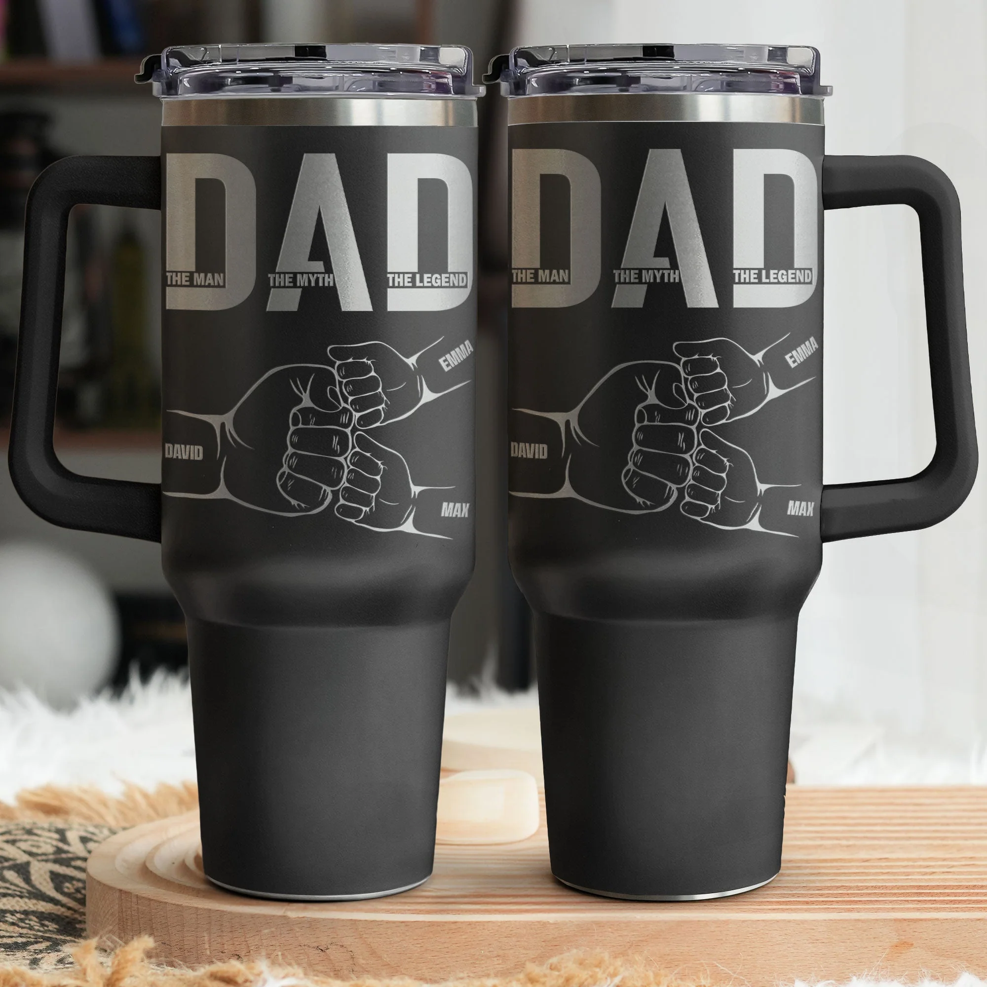 Dad The Man The Myth The Legend - Personalized 40oz Tumbler - Image 2
