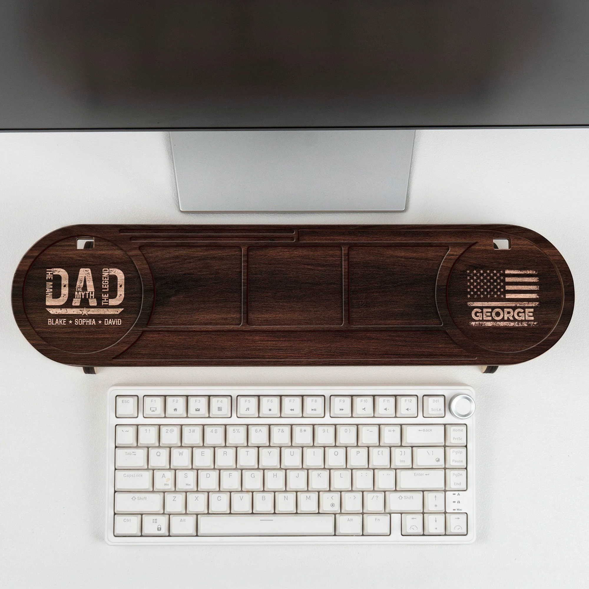 Dad The Man The Myth The Legend - Personalized Desk Organizer Tray - Image 2