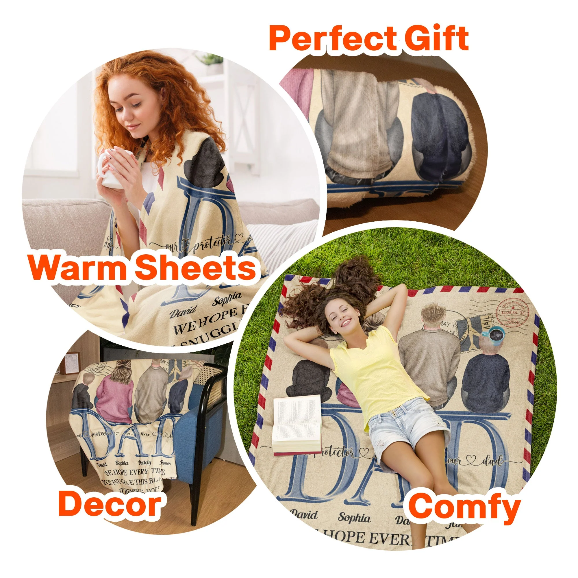 Dad, This Blanket Reminds How Much We Love You - Personalized Blanket - Image 7