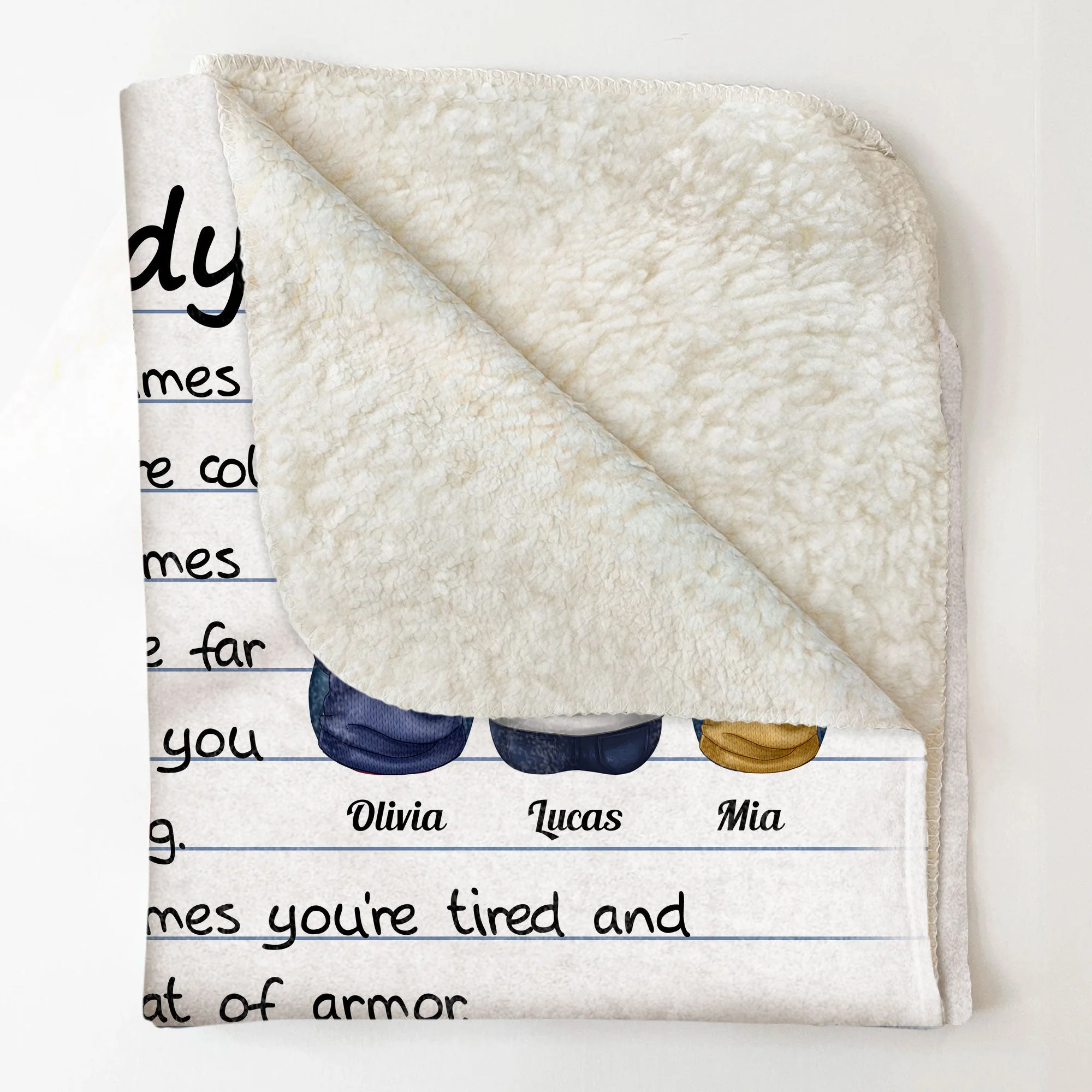 Daddy's Blanket - Personalized Dad Blanket - Image 4