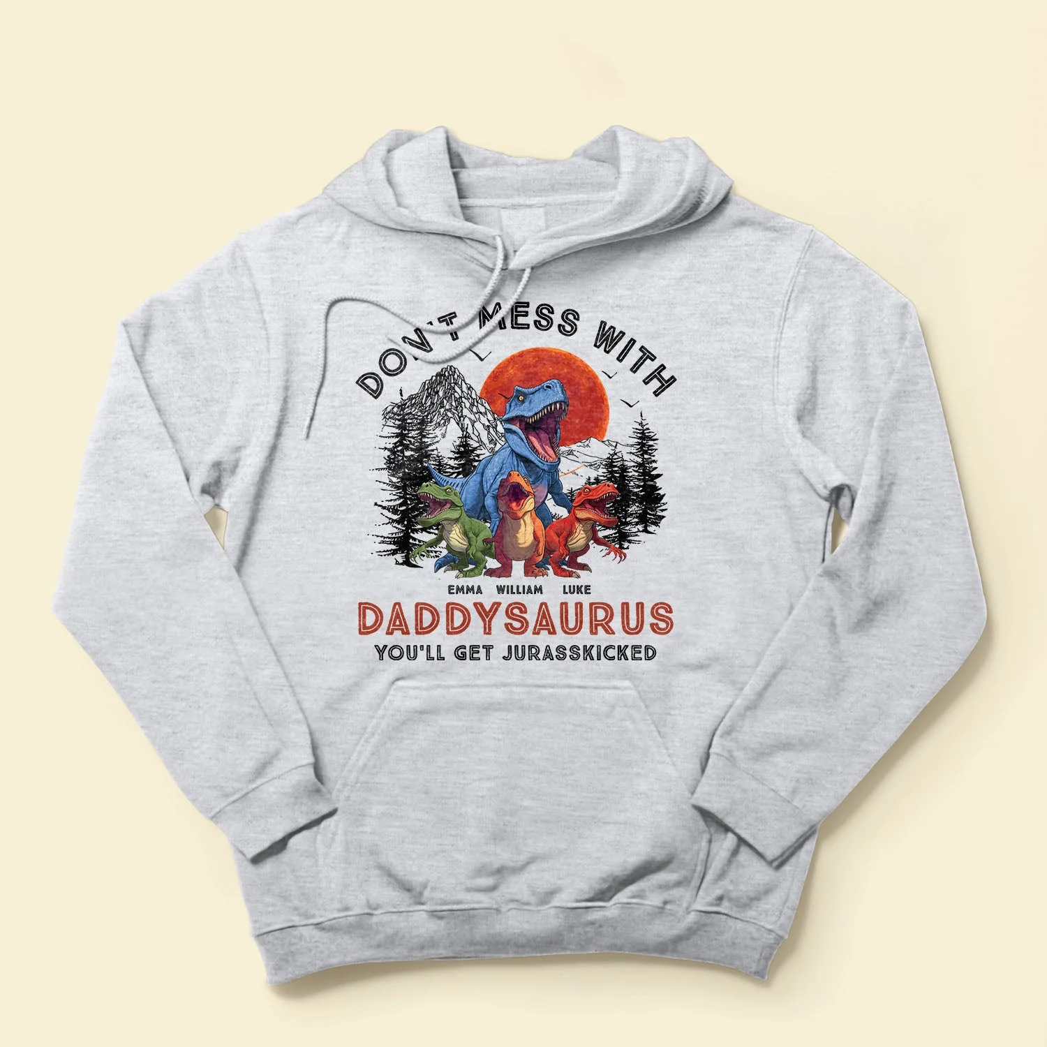 Daddysaurus Daddy Dinosaur T-Rex - Personalized Shirt - Image 4