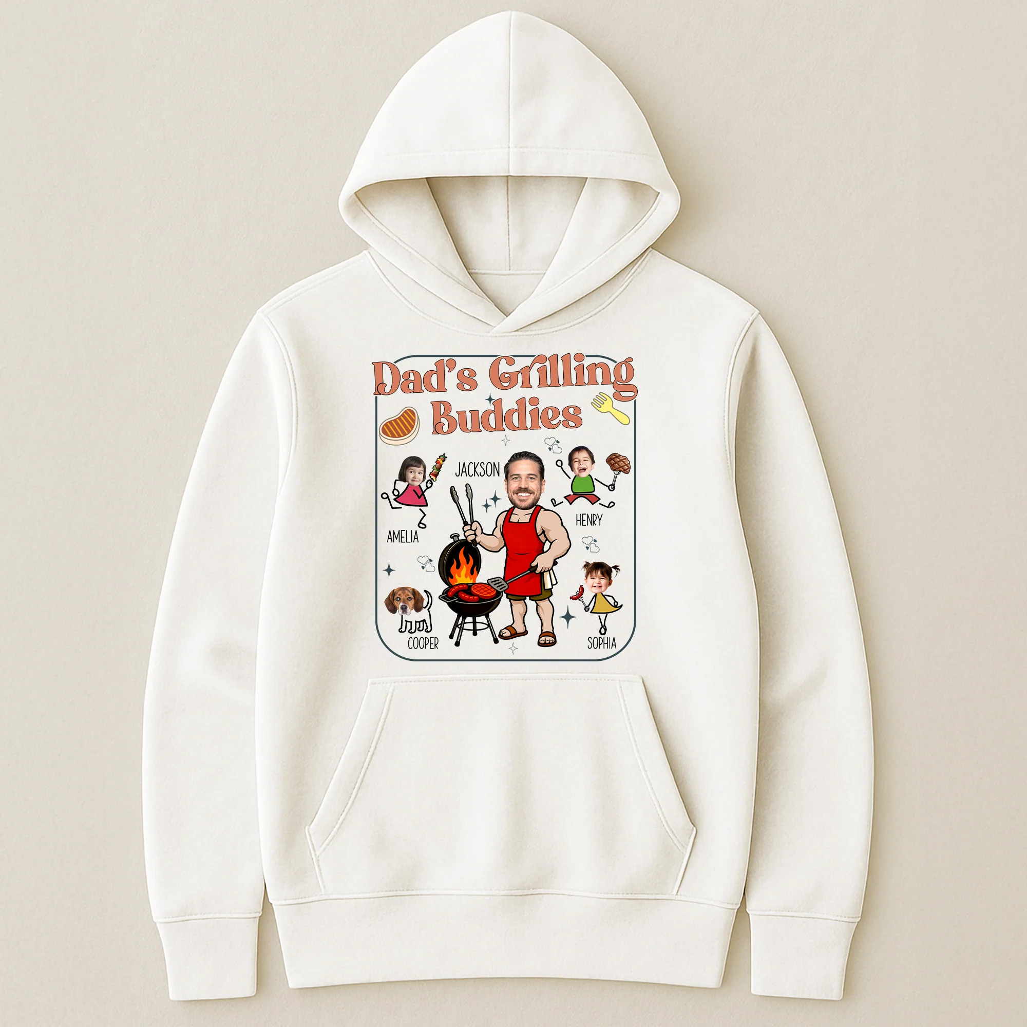 Dad's Grilling Buddies Funny Father's Day Gift For Dad, Husband - Personalized Shirt - Image 5