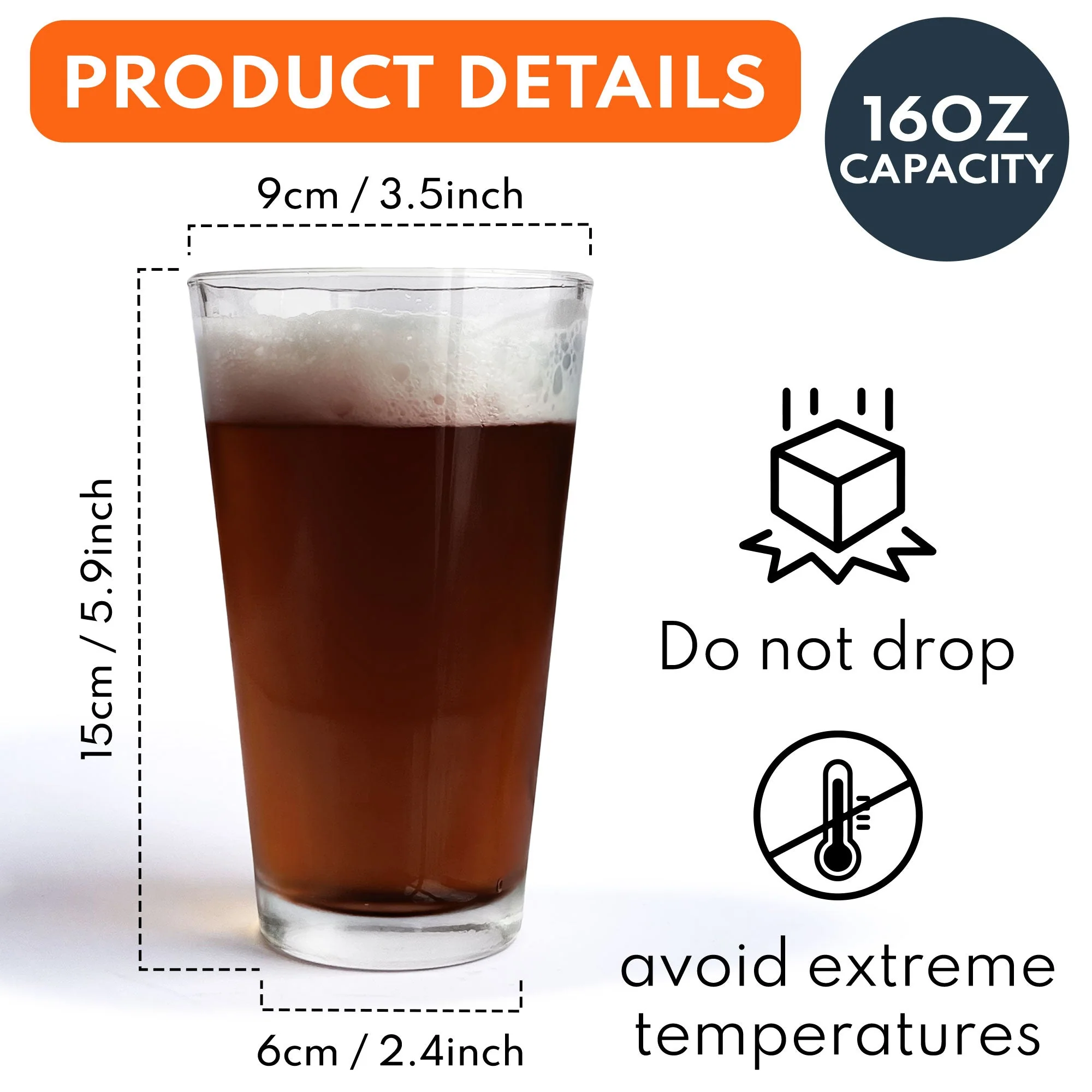 Dad's Reasons To Drink - Personalized Beer Glass - Image 5
