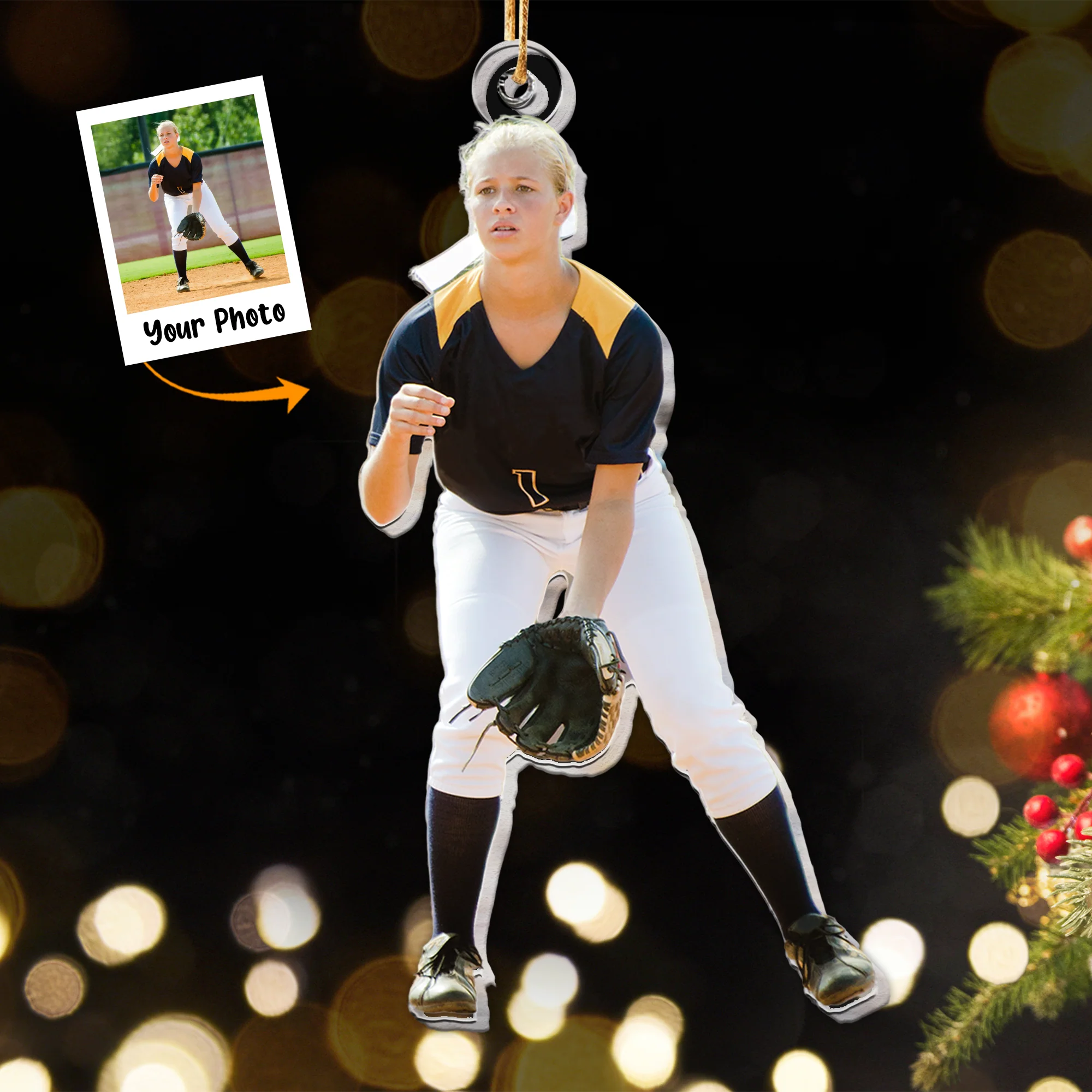 Daughter Gift - Personalized Acrylic Photo Ornament - Image 4