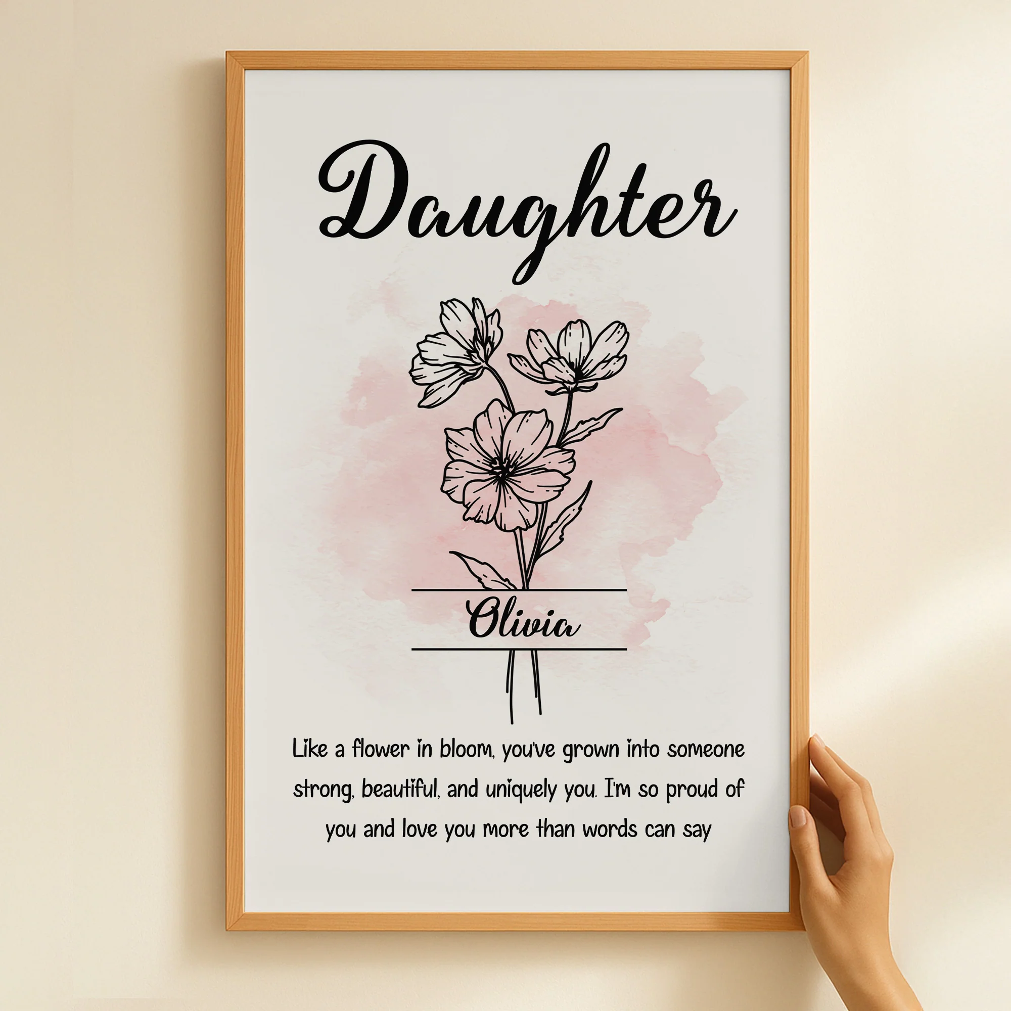 Daughter Like A Flower In Bloom - Personalized Poster/Canvas - Image 6