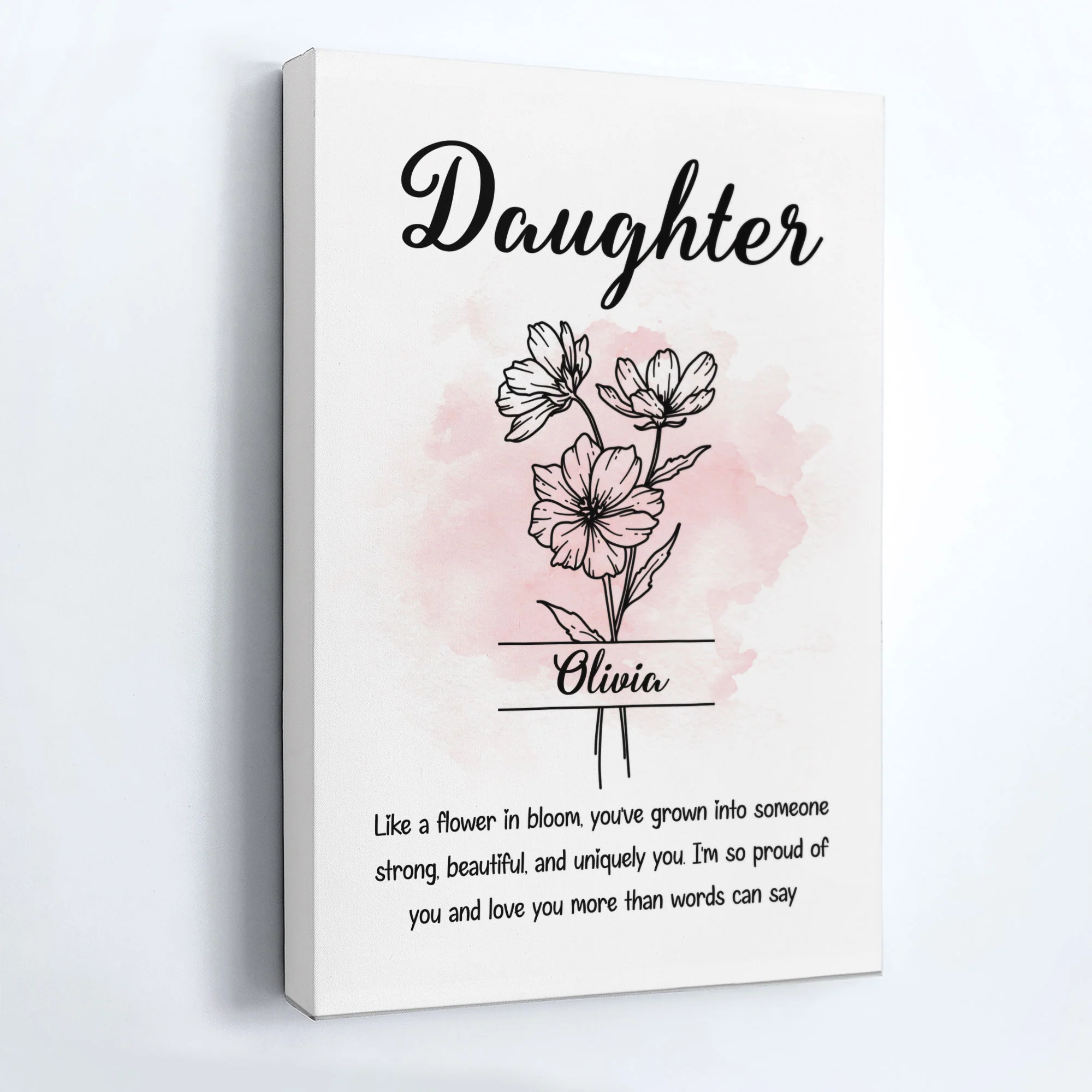 Daughter Like A Flower In Bloom - Personalized Poster/Canvas - Image 8