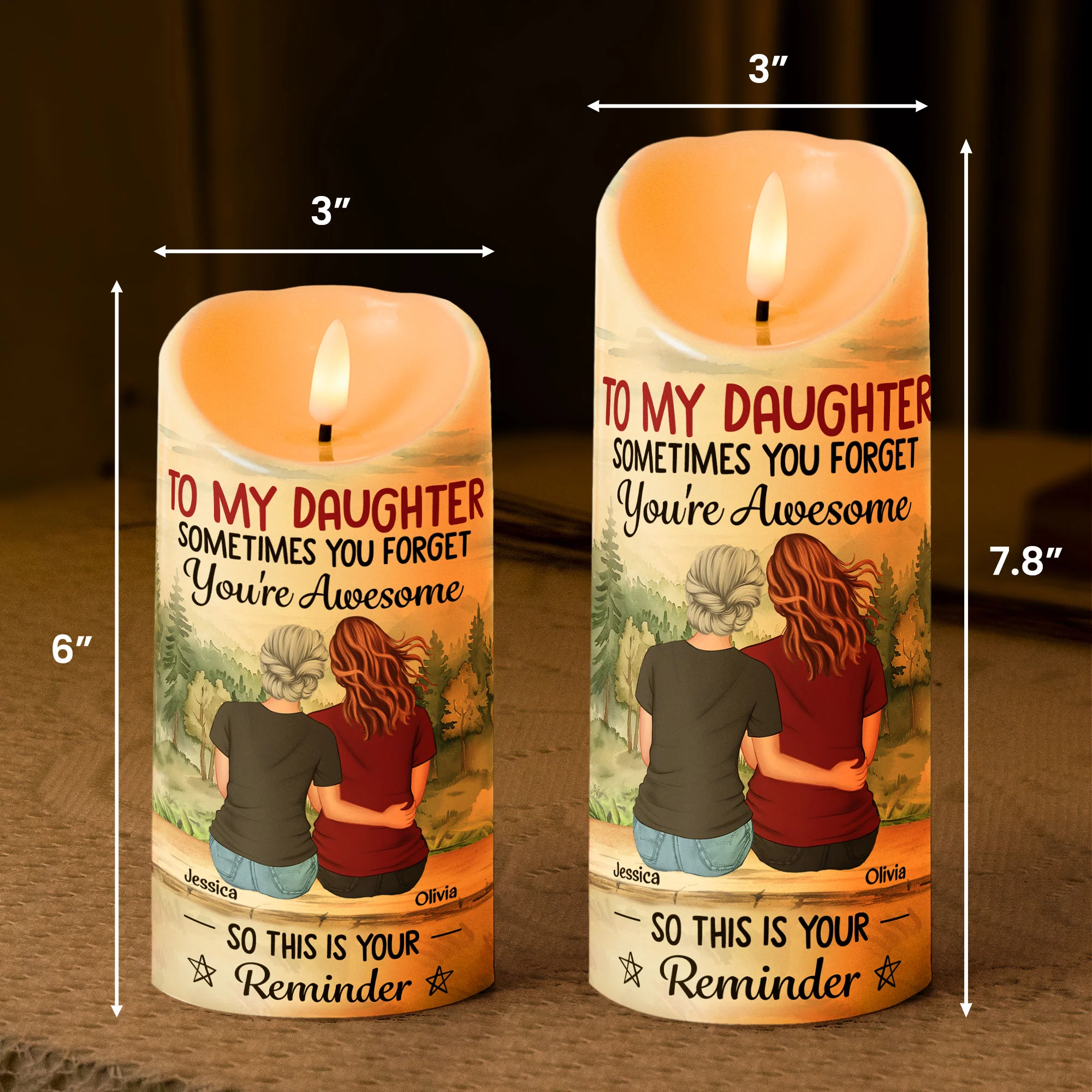 Daughter - This Is Your Reminder - Personalized LED Candle - Image 7