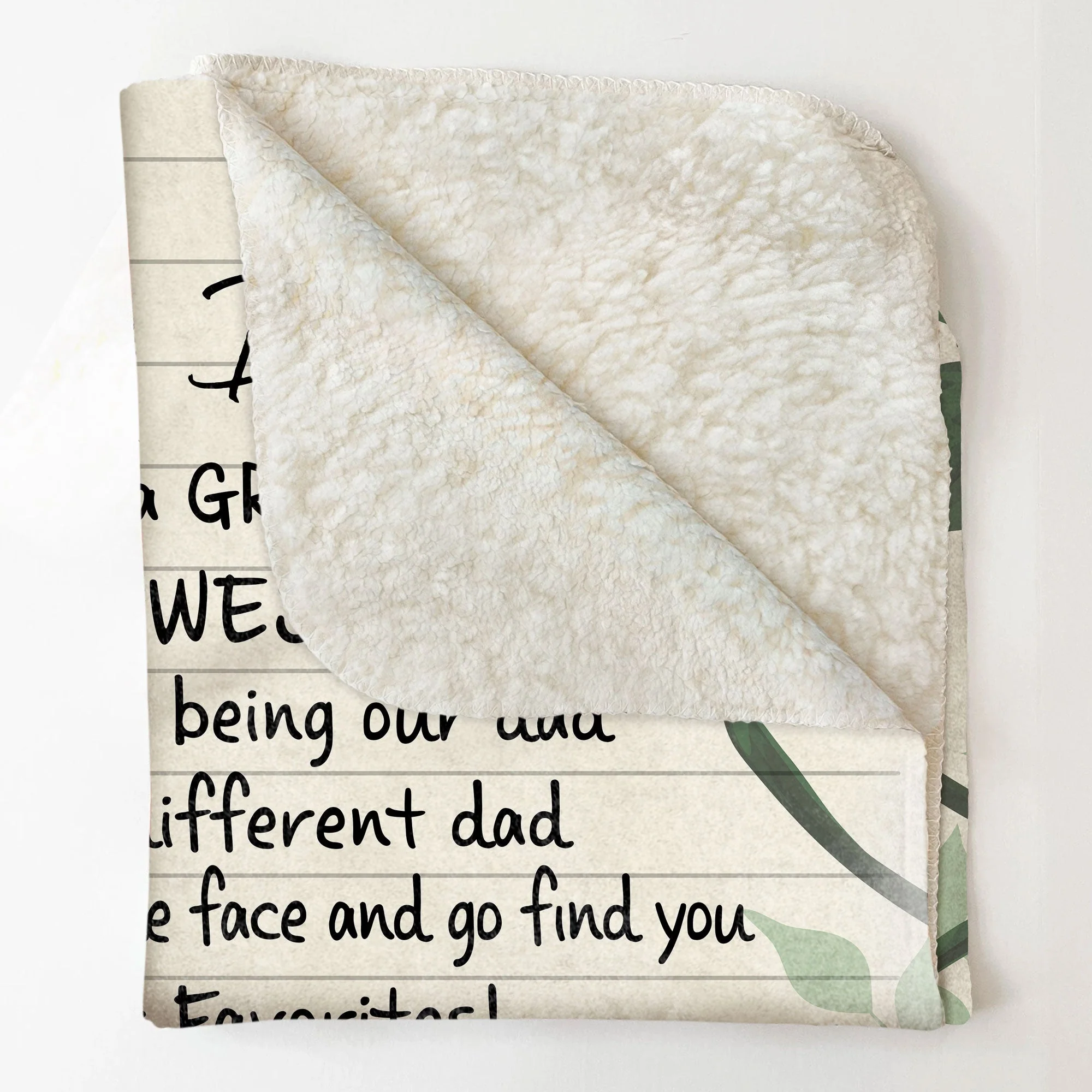 Dear Dad, Great Job, We're Awesome - Personalized Blanket - Image 4